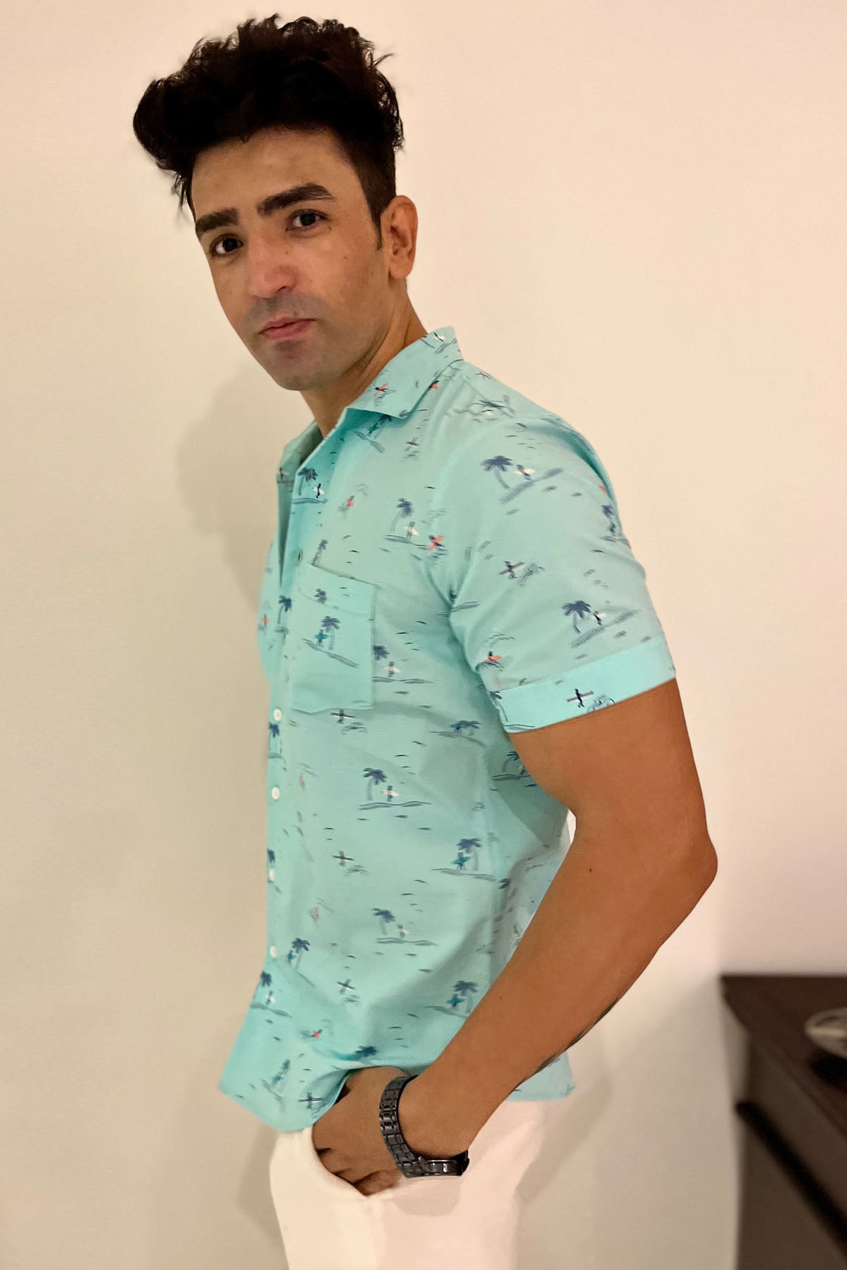 Beach Surfing Print Shirt