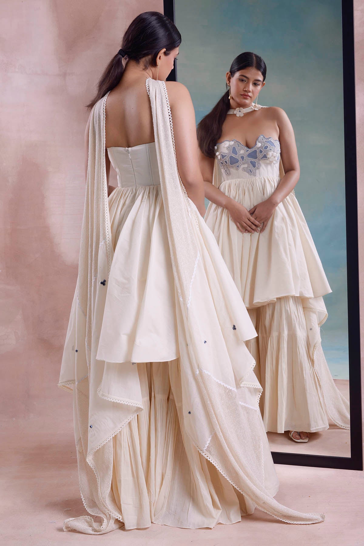 Beaded Corset Tunic & Sharara