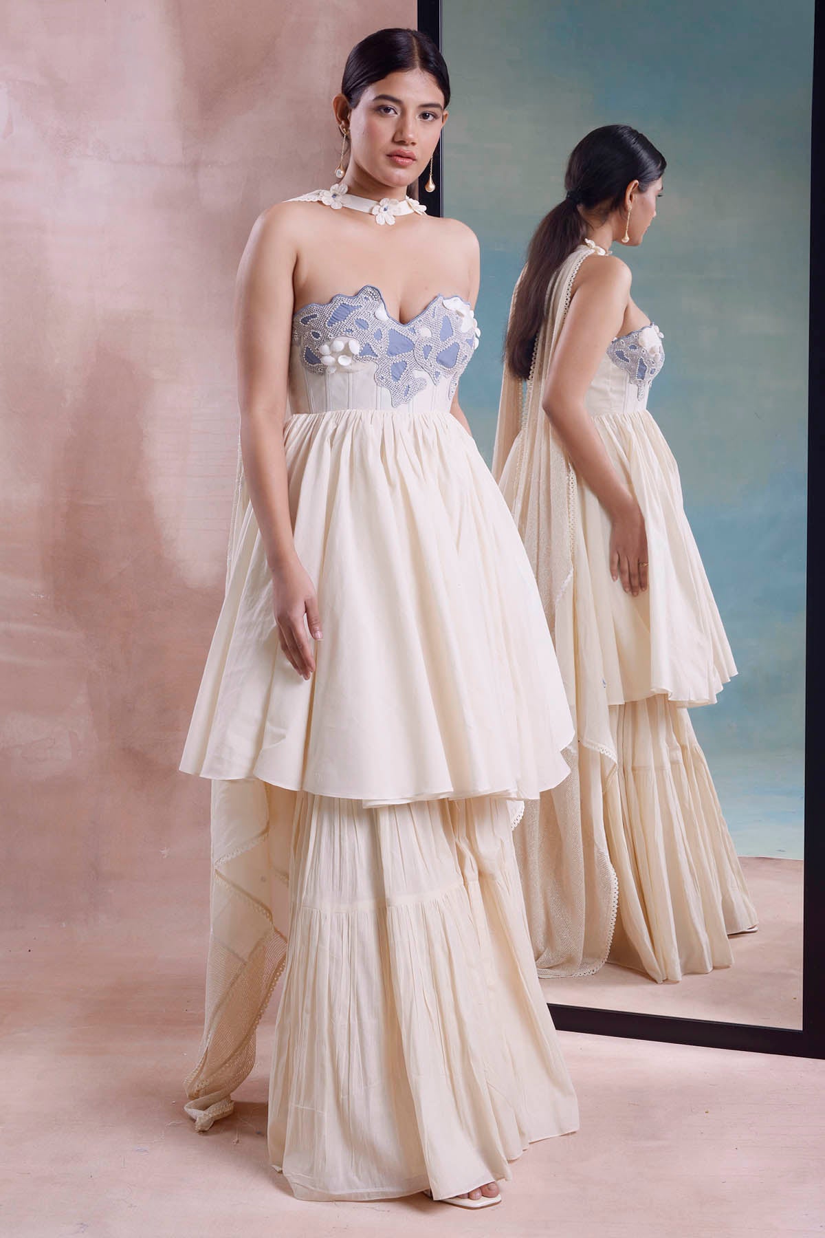 Beaded Corset Tunic & Sharara