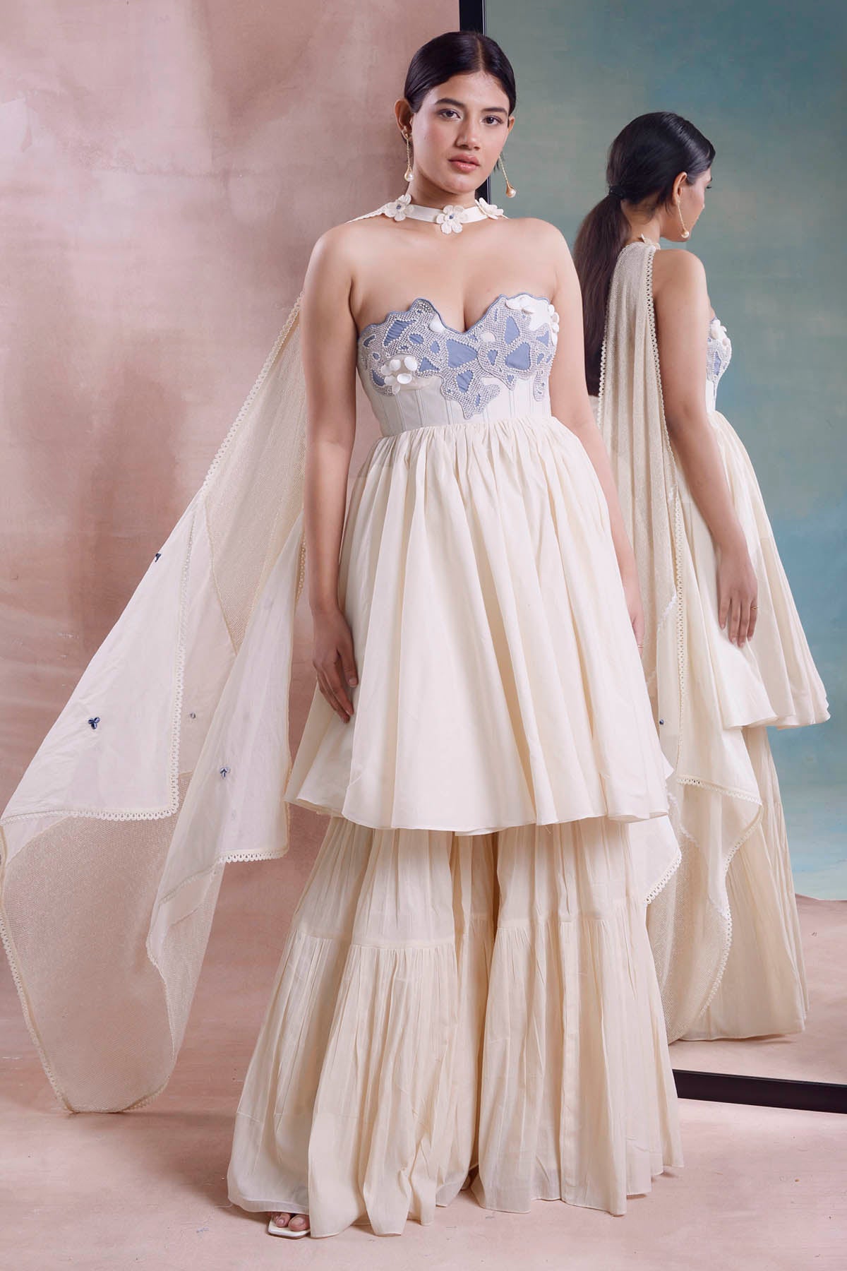 Beaded Corset Tunic & Sharara