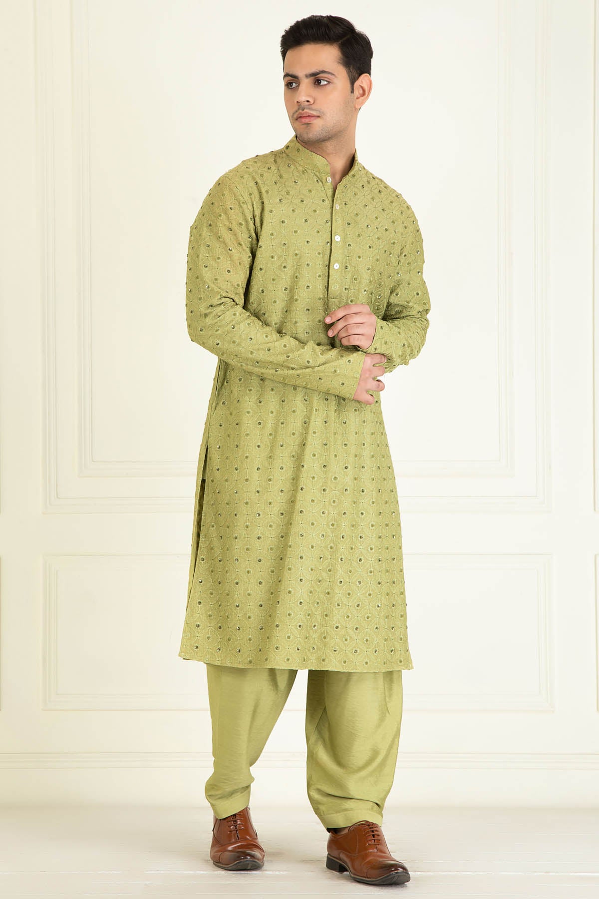 Beads Embellished Kurta Set