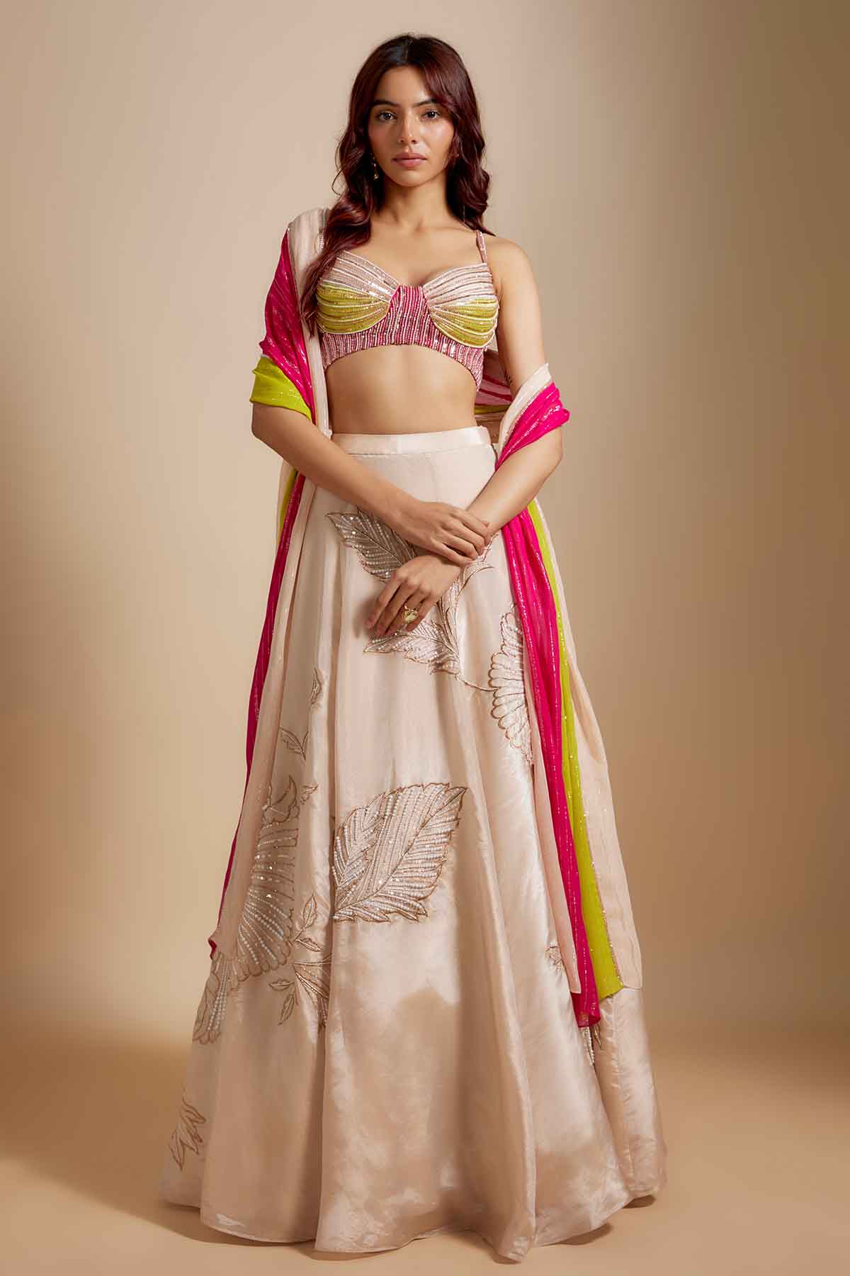 Embroidered Beads Lehenga Set