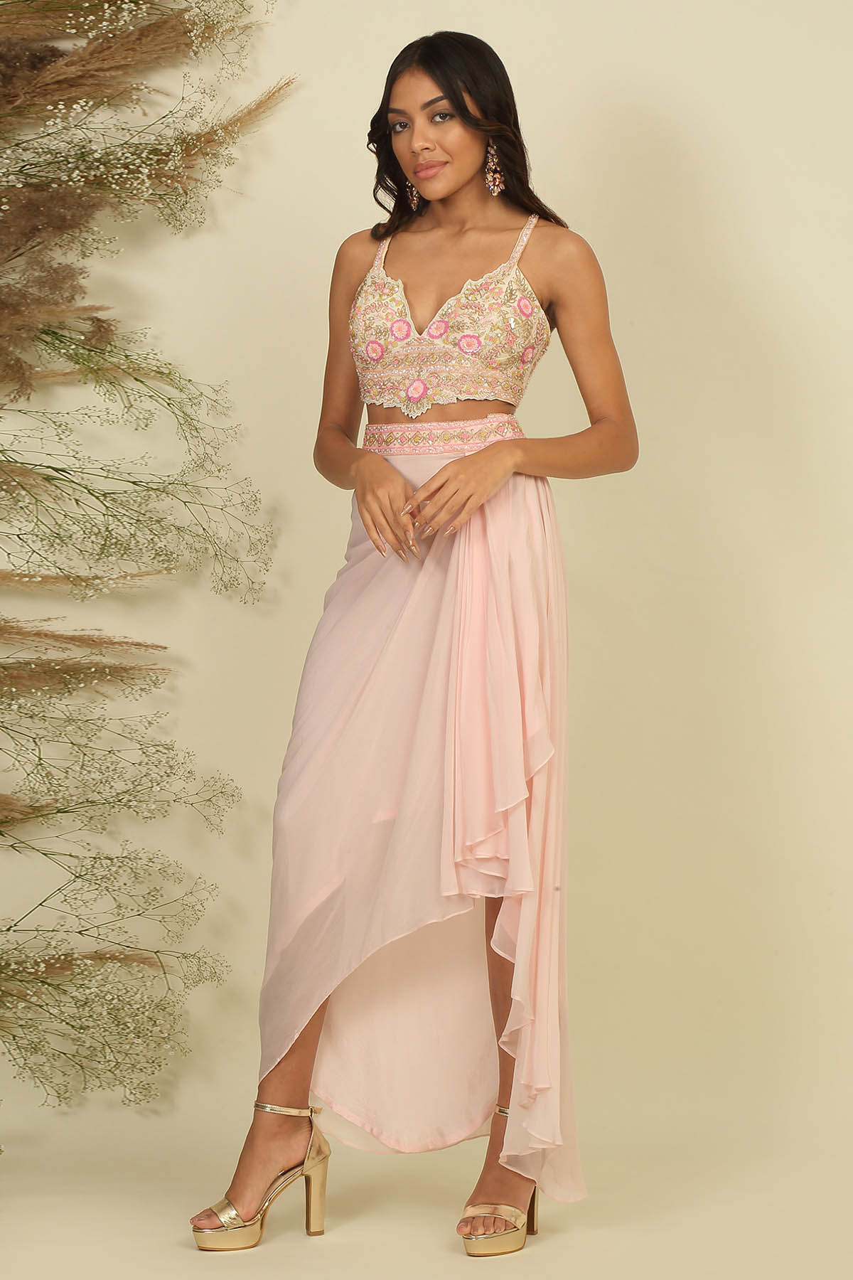 Beads & Sequins Dhoti Set