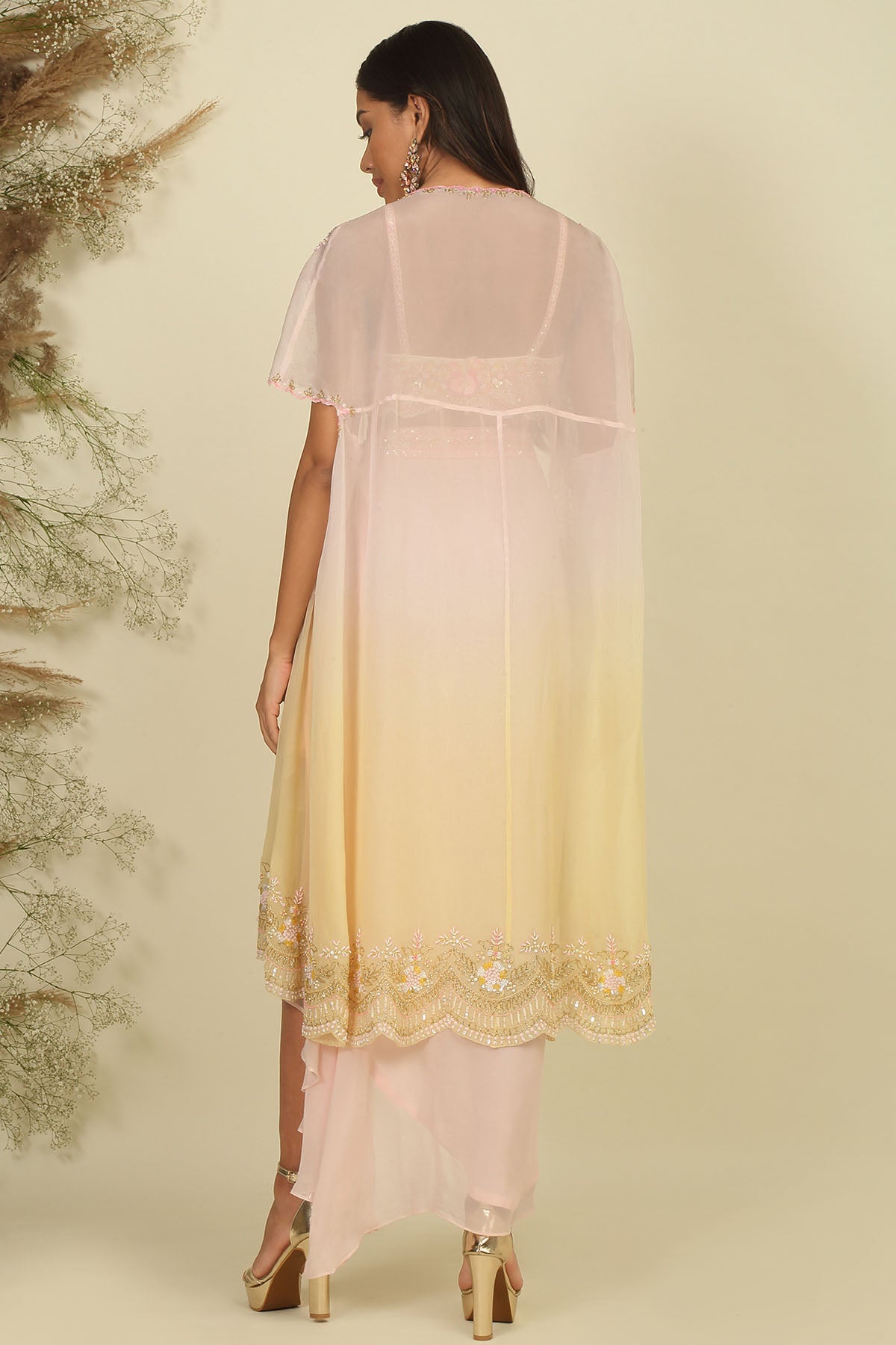 Beads & Sequins Dhoti Set