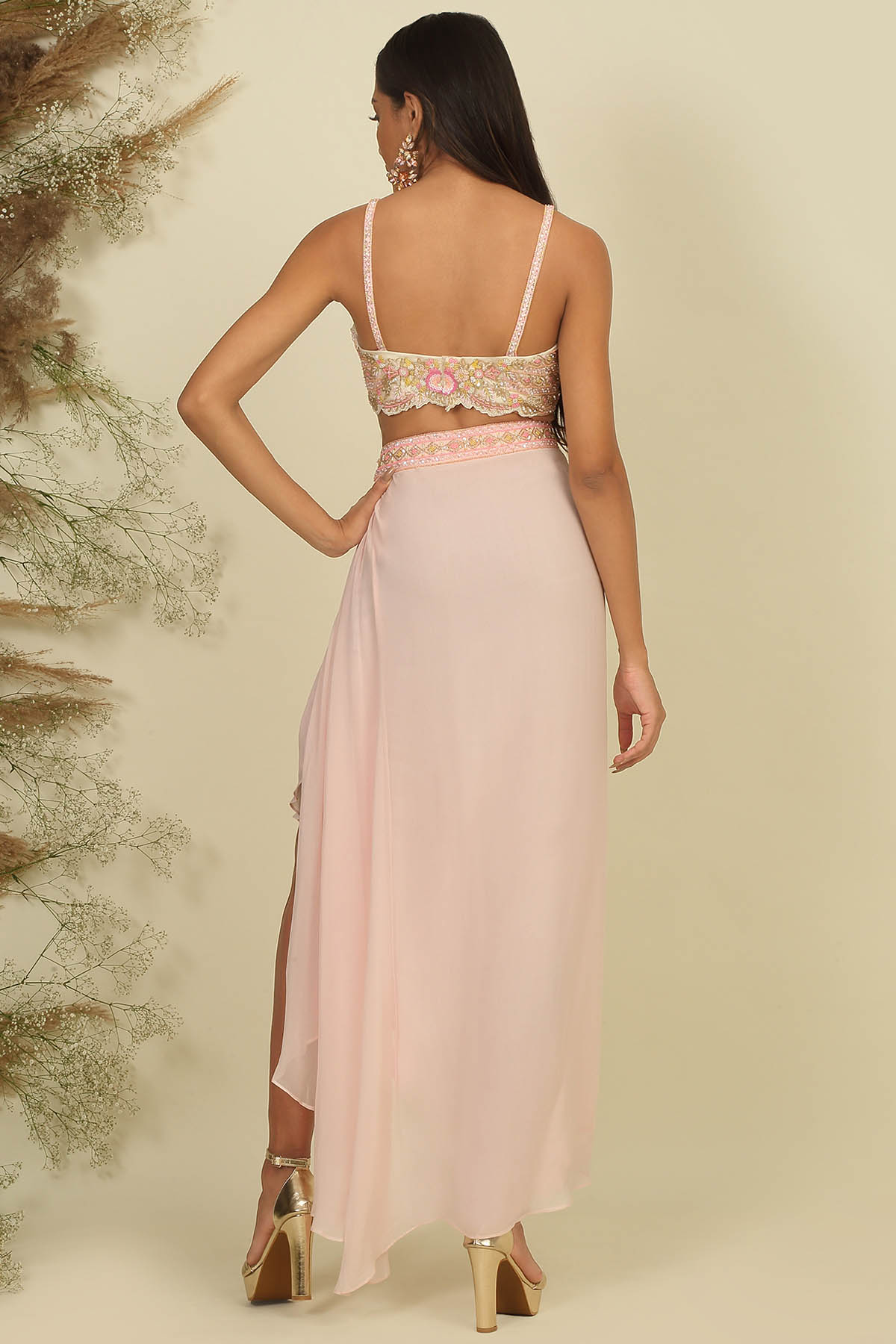 Beads & Sequins Dhoti Set