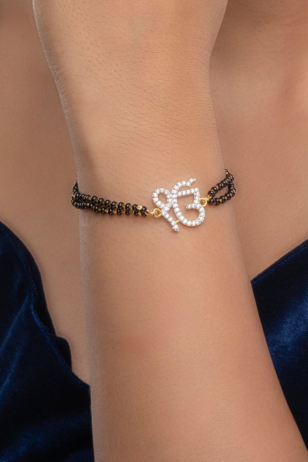 Buy Beads Silver Hand Mangalsutra by Sica for women online at ScrollnShops