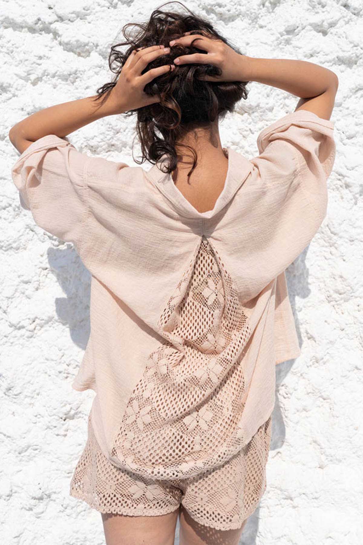 Beige Button Down Shirt