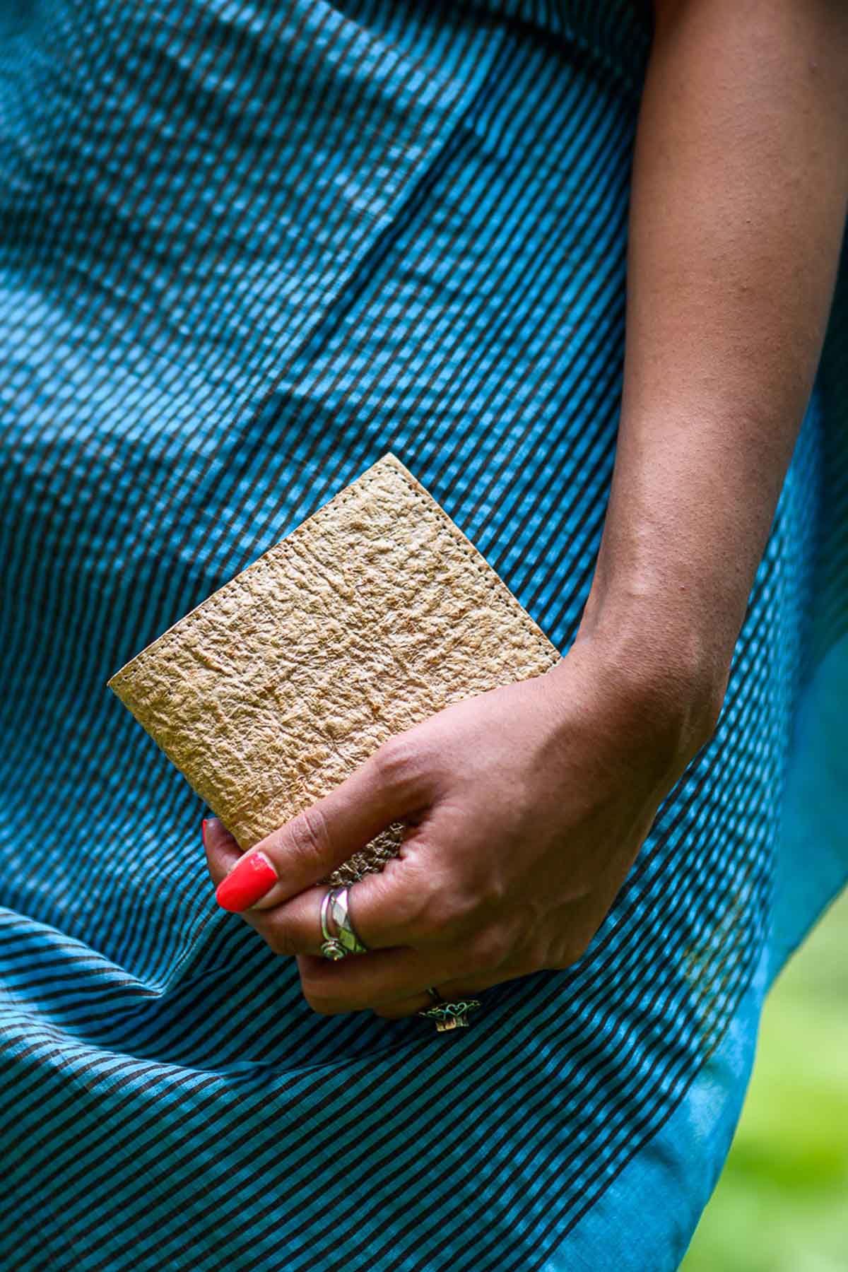 Beige Coconut Leather Wallet