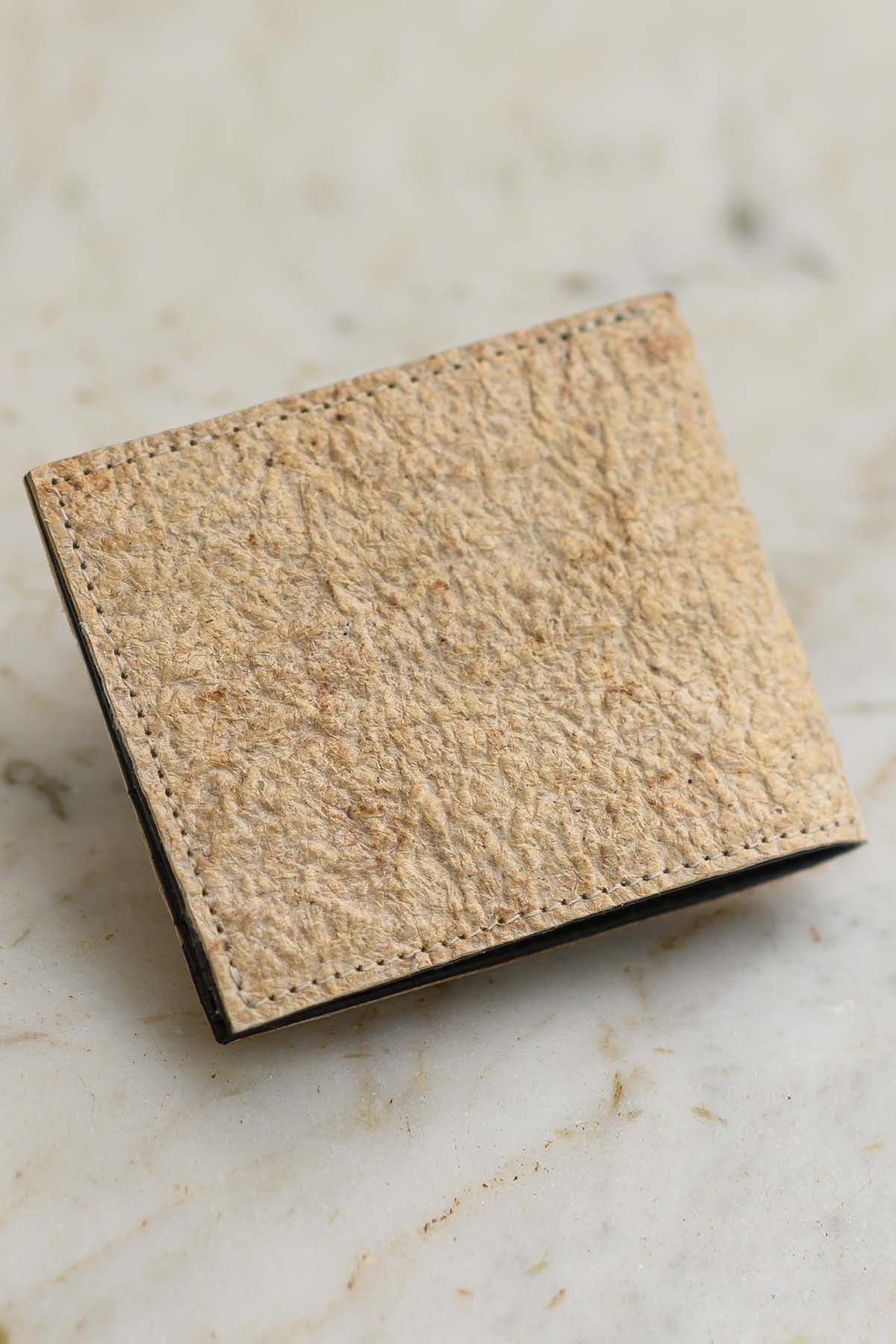 Beige Coconut Leather Wallet
