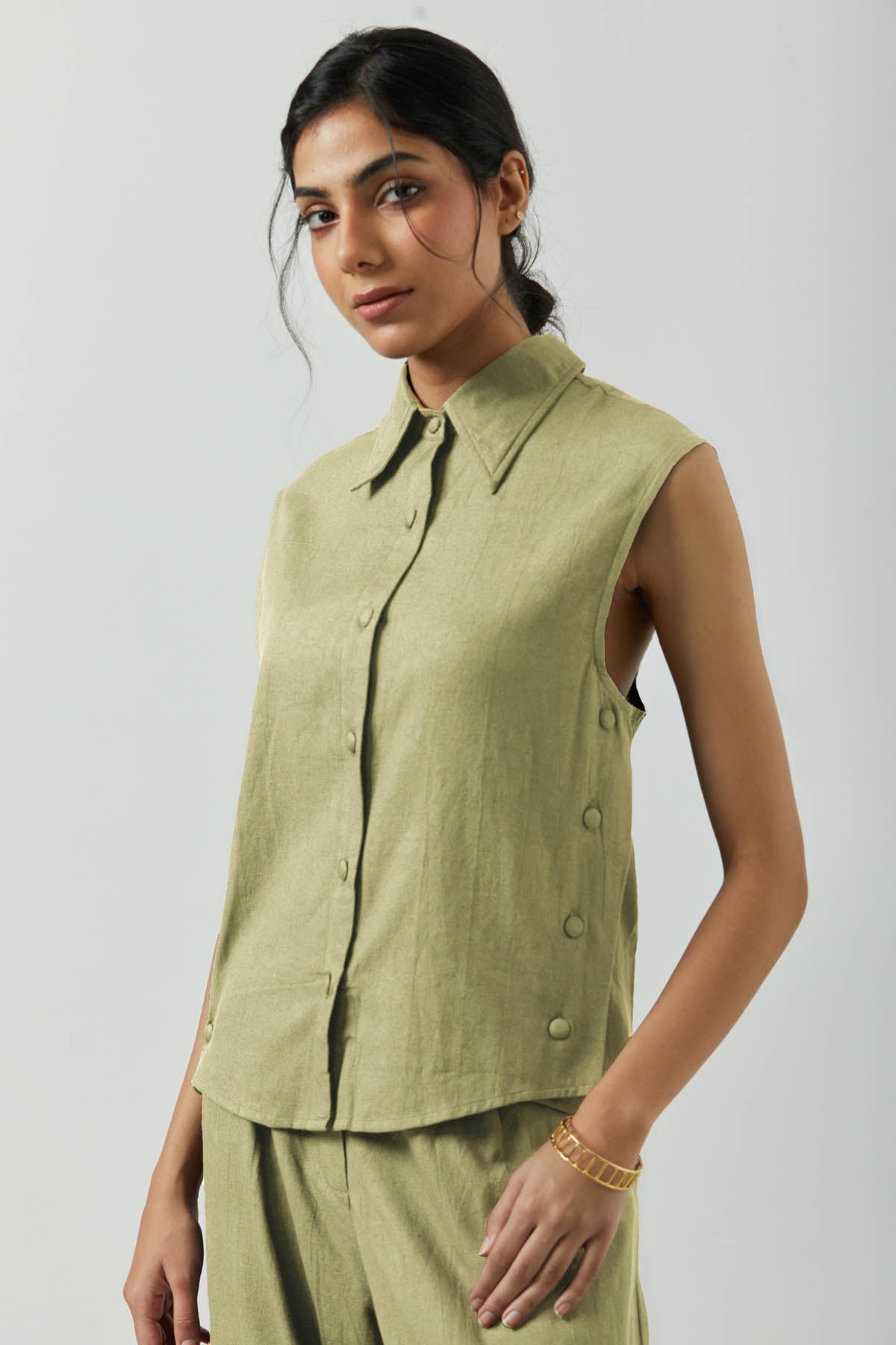 Beige Cotton Co-ord Set