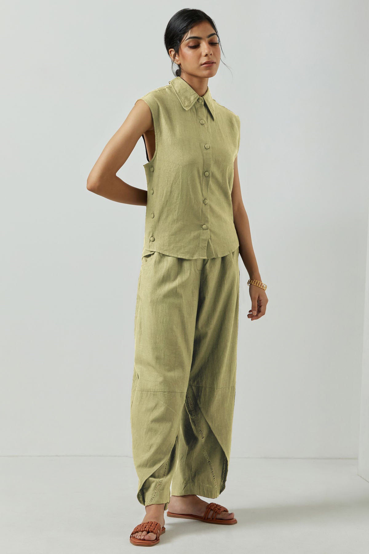 Beige Cotton Co-ord Set