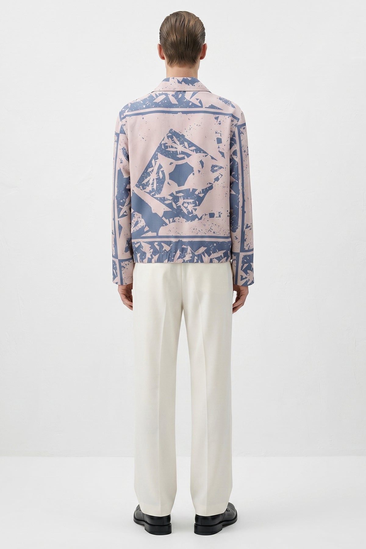 Beige Blue Bold Artistic Jacket