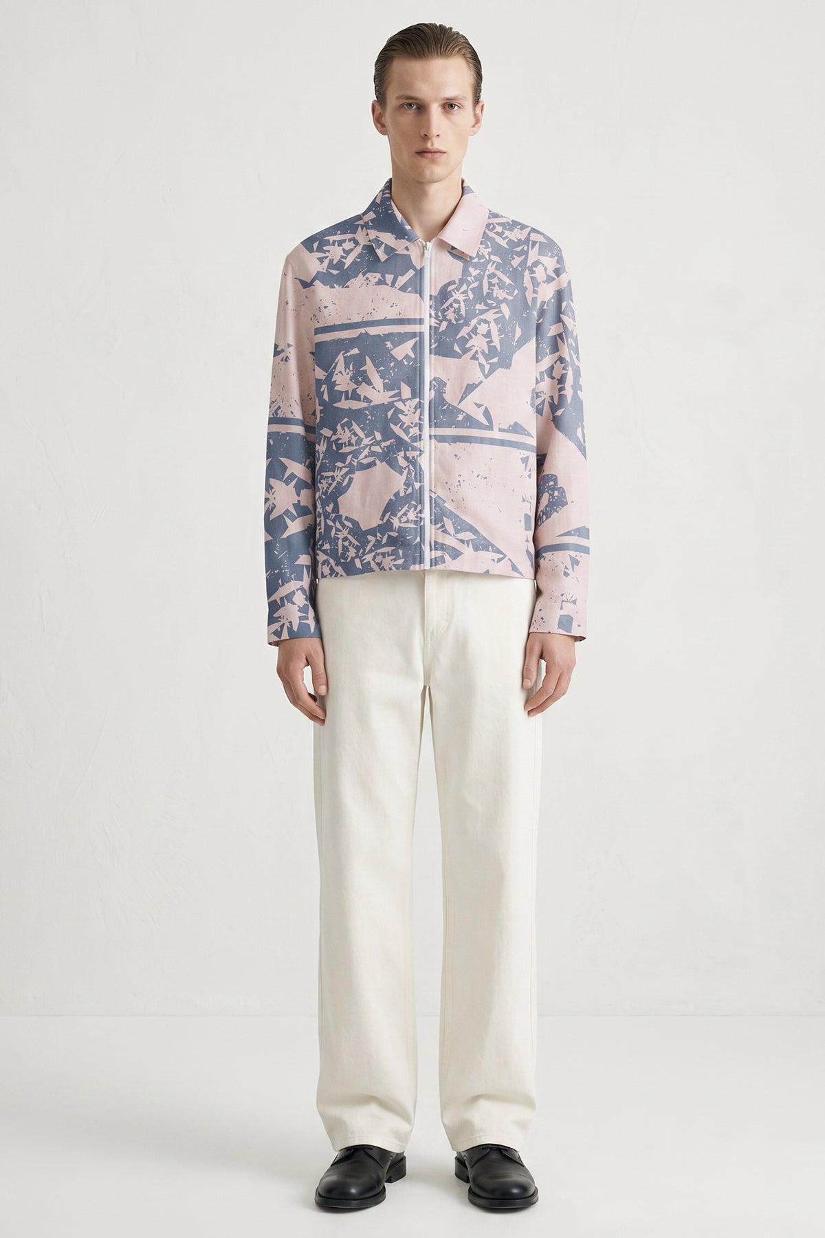 Beige Blue Bold Artistic Jacket