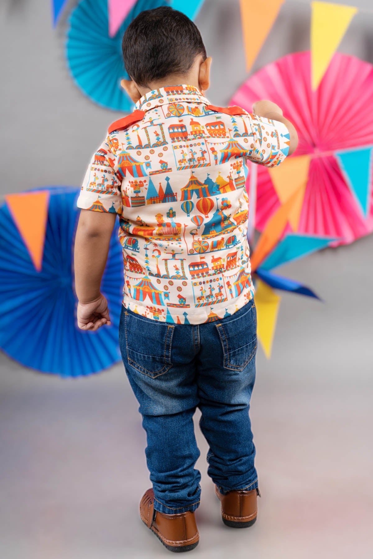 Beige Circus Printed Shirt