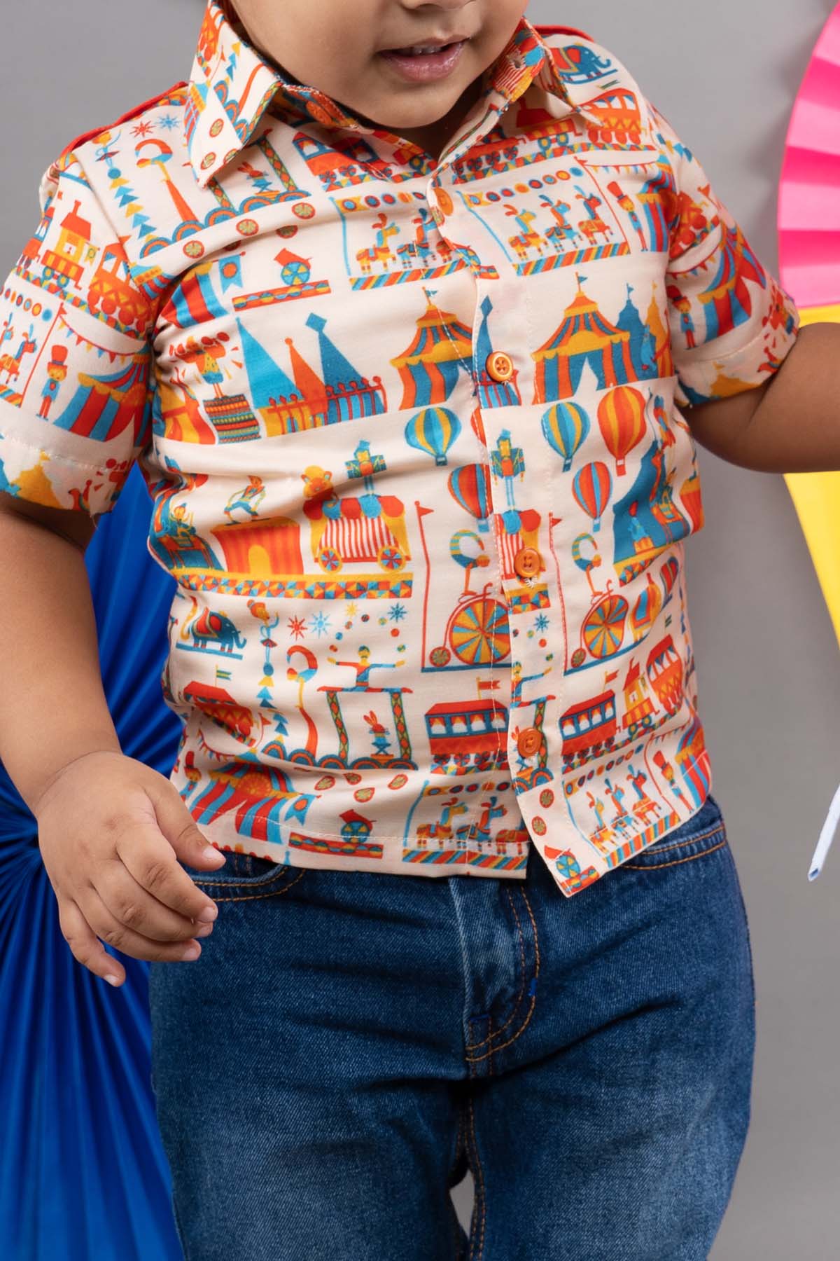 Beige Circus Printed Shirt