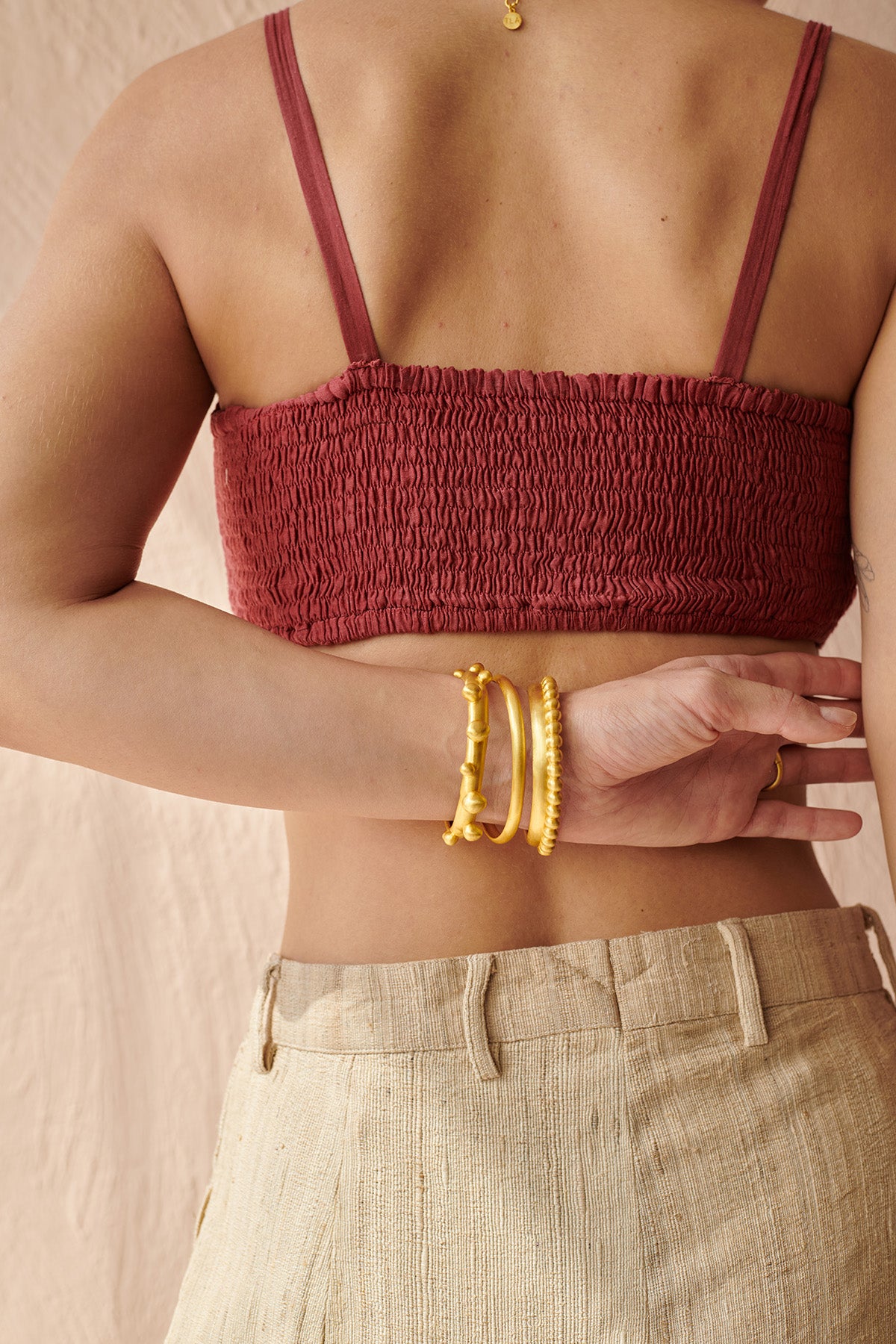 Beige Embroidered Co-ord Set