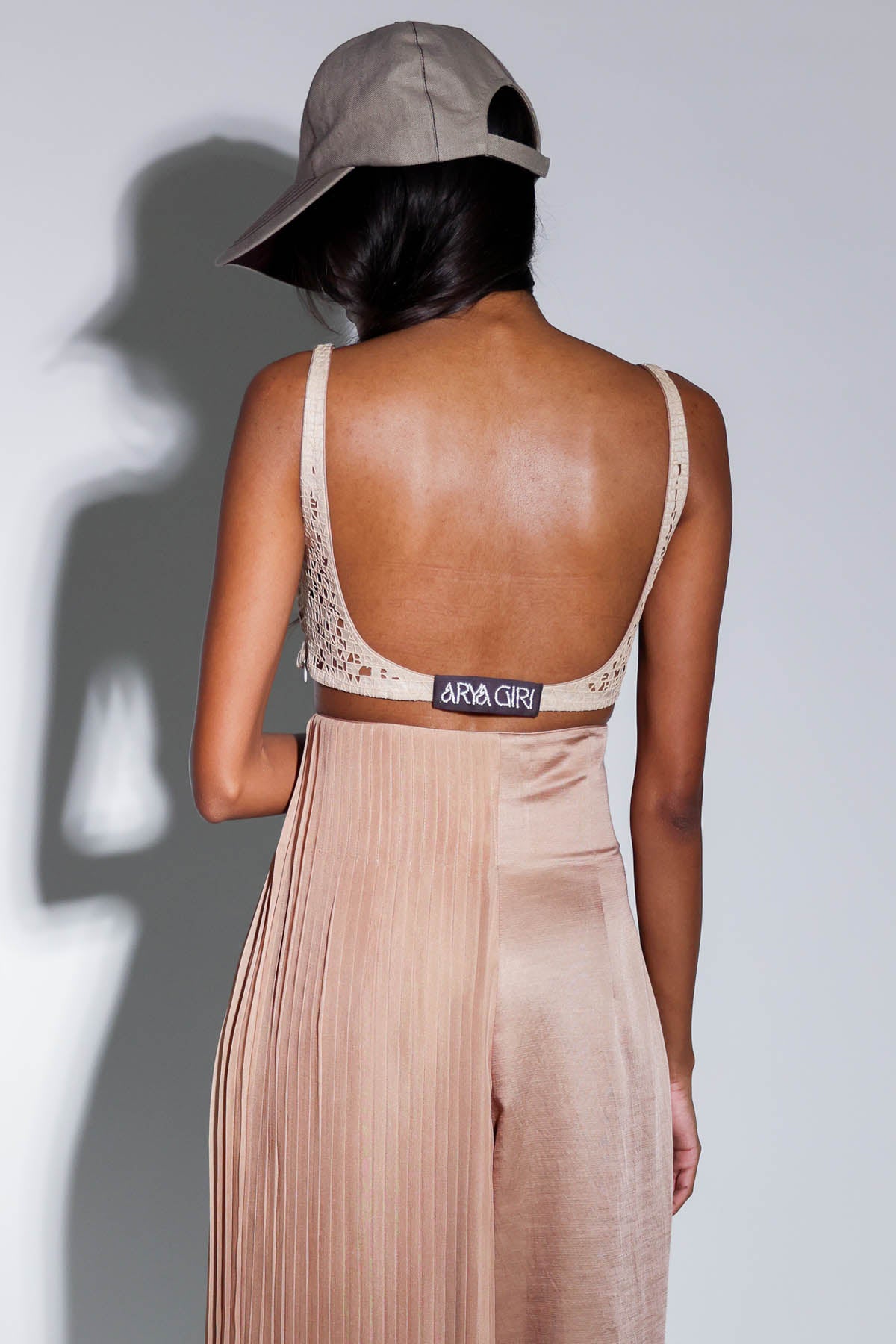 Beige Hand Embroidered Bralette