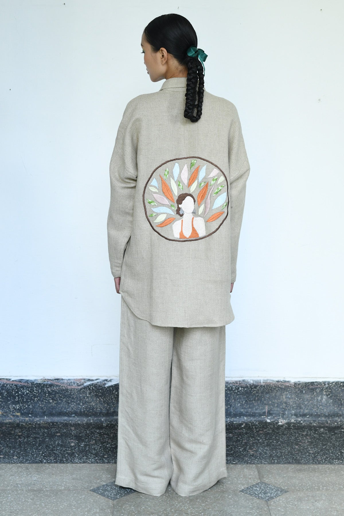 Beige Oversized Shirt & Pants