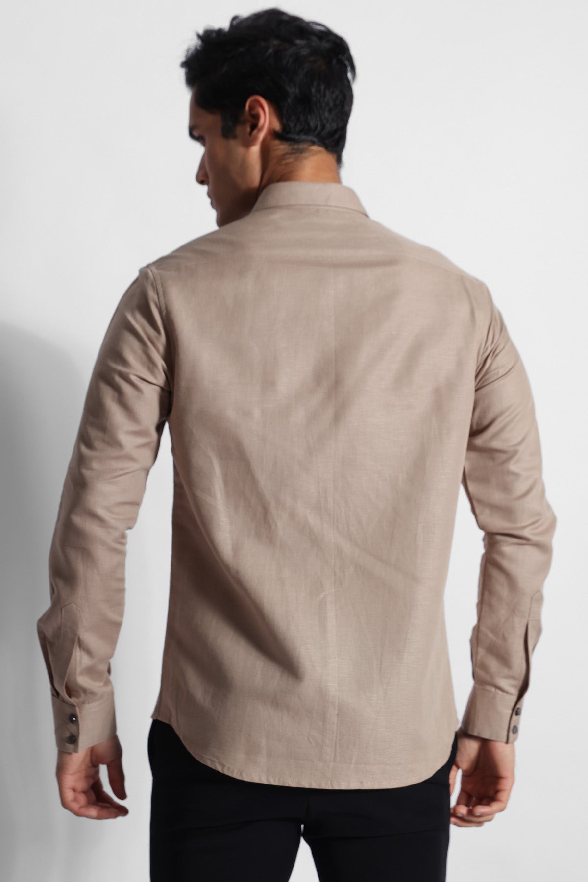 Beige Single Thread Work Shirt