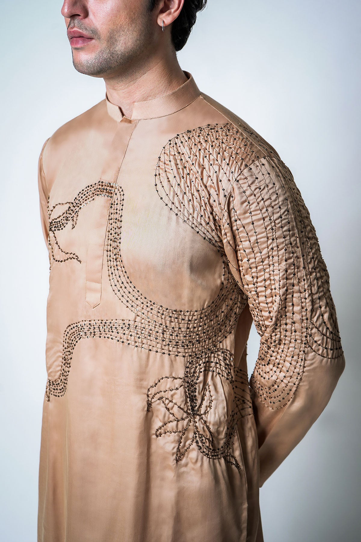 Beige Tencel Kurta And Pants