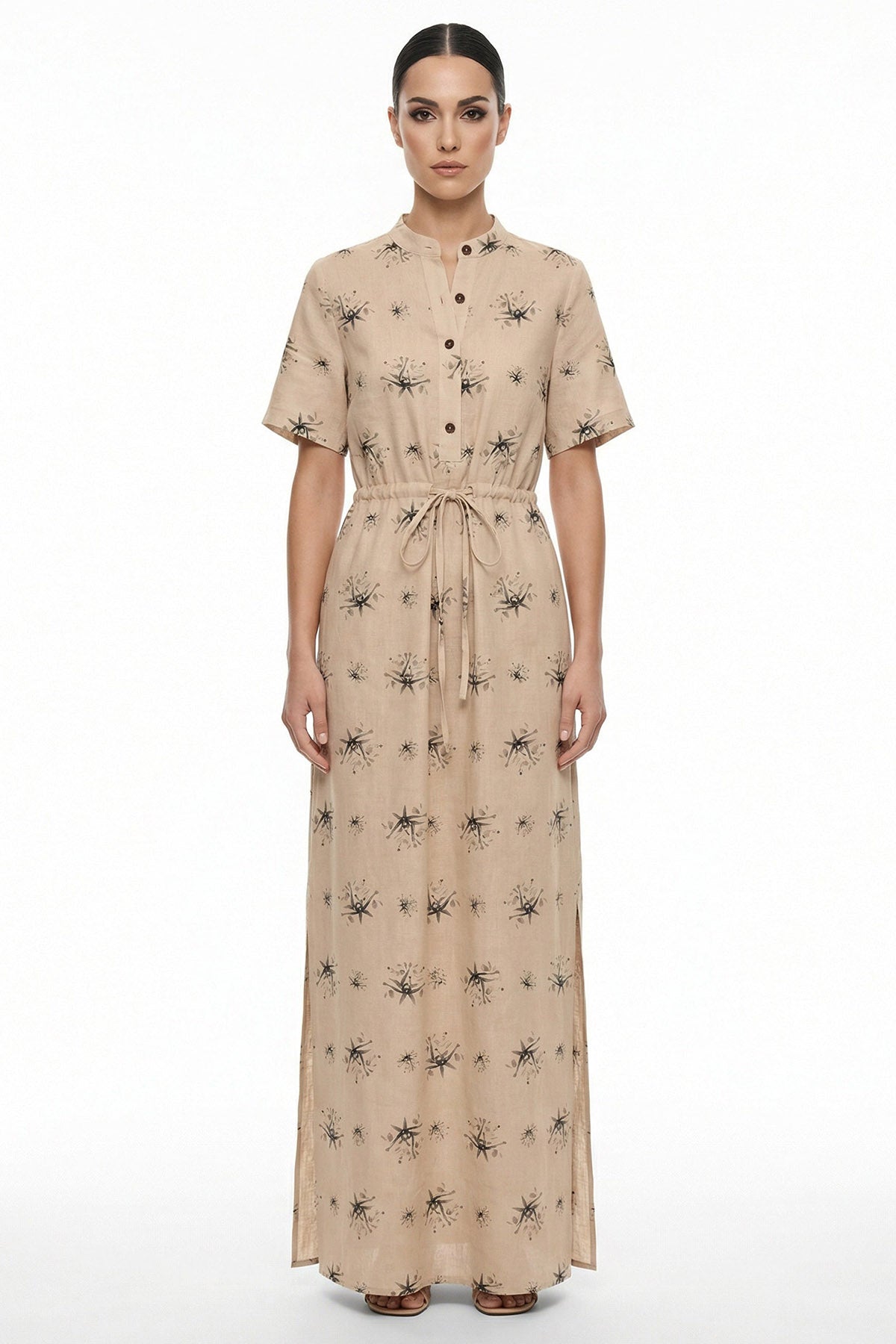 Buy Beige Viscose Blend Maxi Dress for women by Tezhhomayaa online available at scrollnshops
