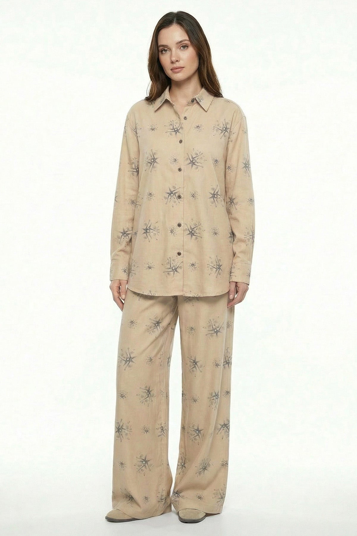 Buy Beige Viscose Blend Wide Pant for women by Tezhhomayaa online available at scrollnshops