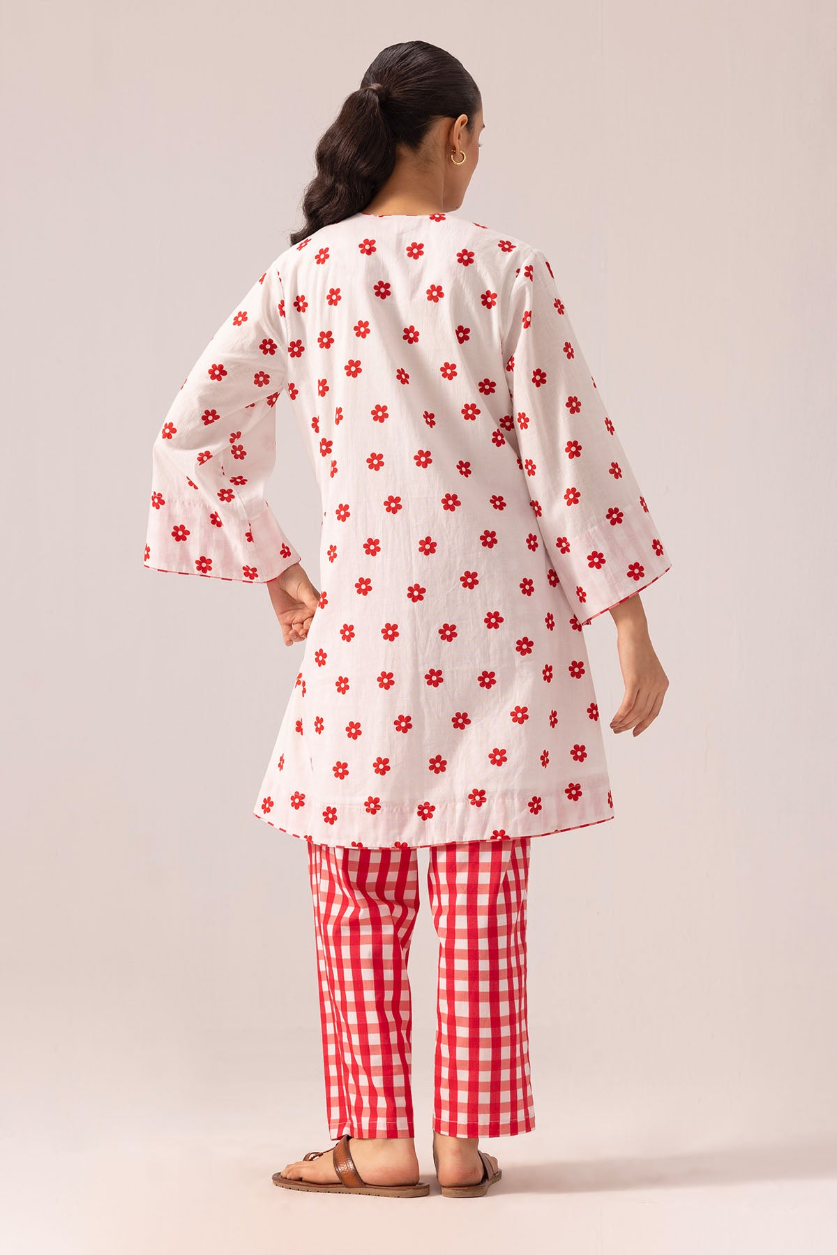 Bell Sleeves Cotton Kurta Set