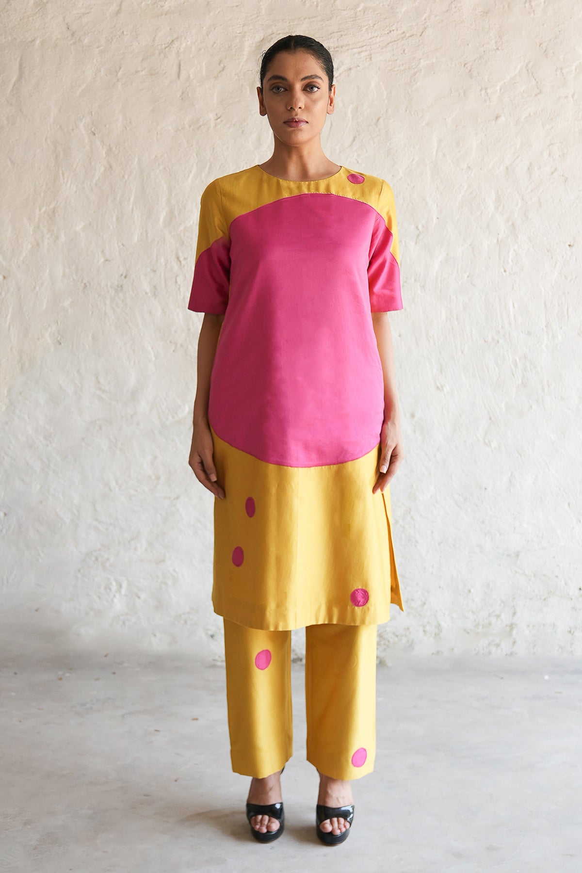 Buy Benarasi Cotton Silk Kurta Set by Saksham Neharicka for women online at ScrollnShops