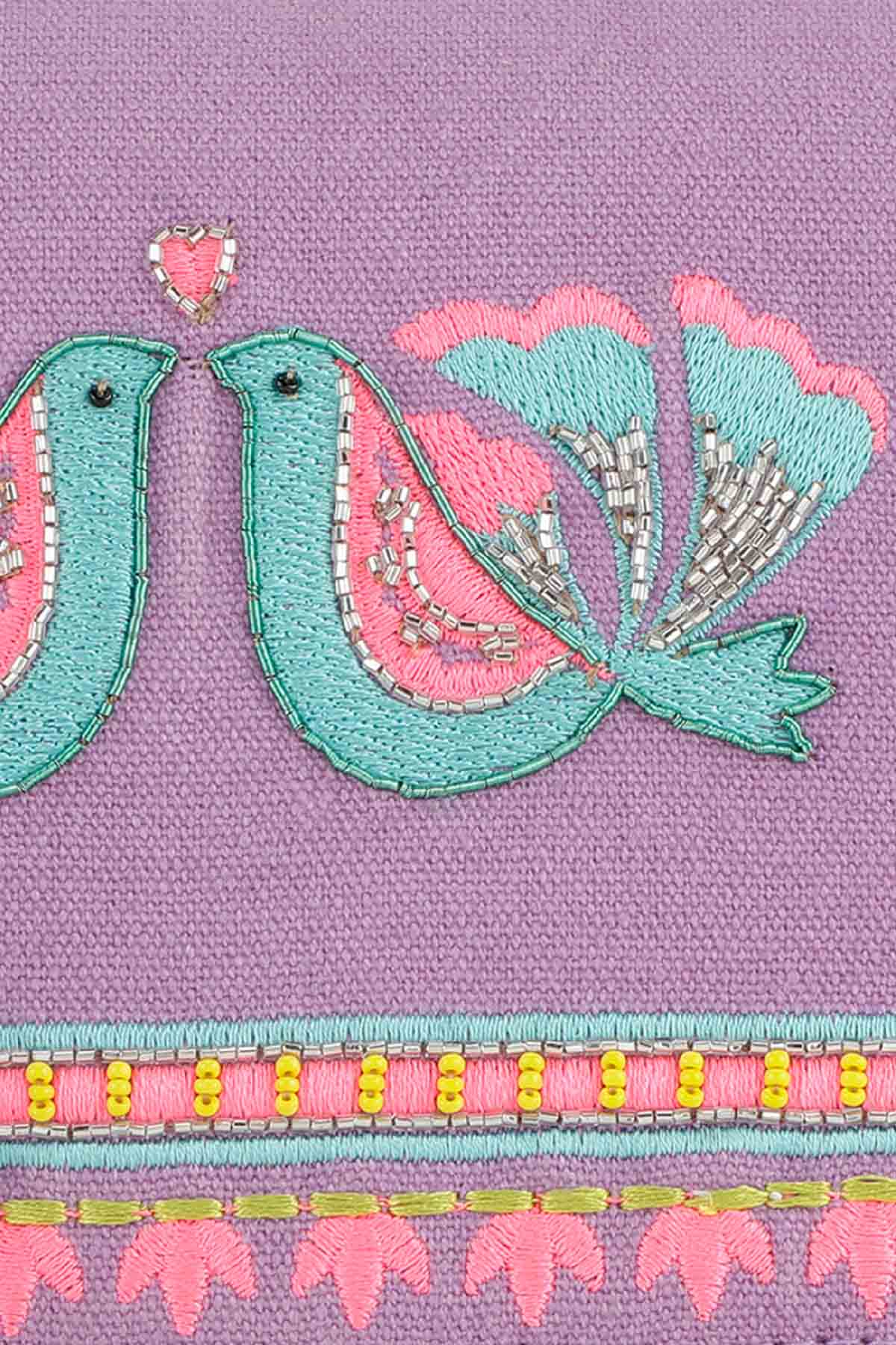 Birds Embroidered Sling Bag