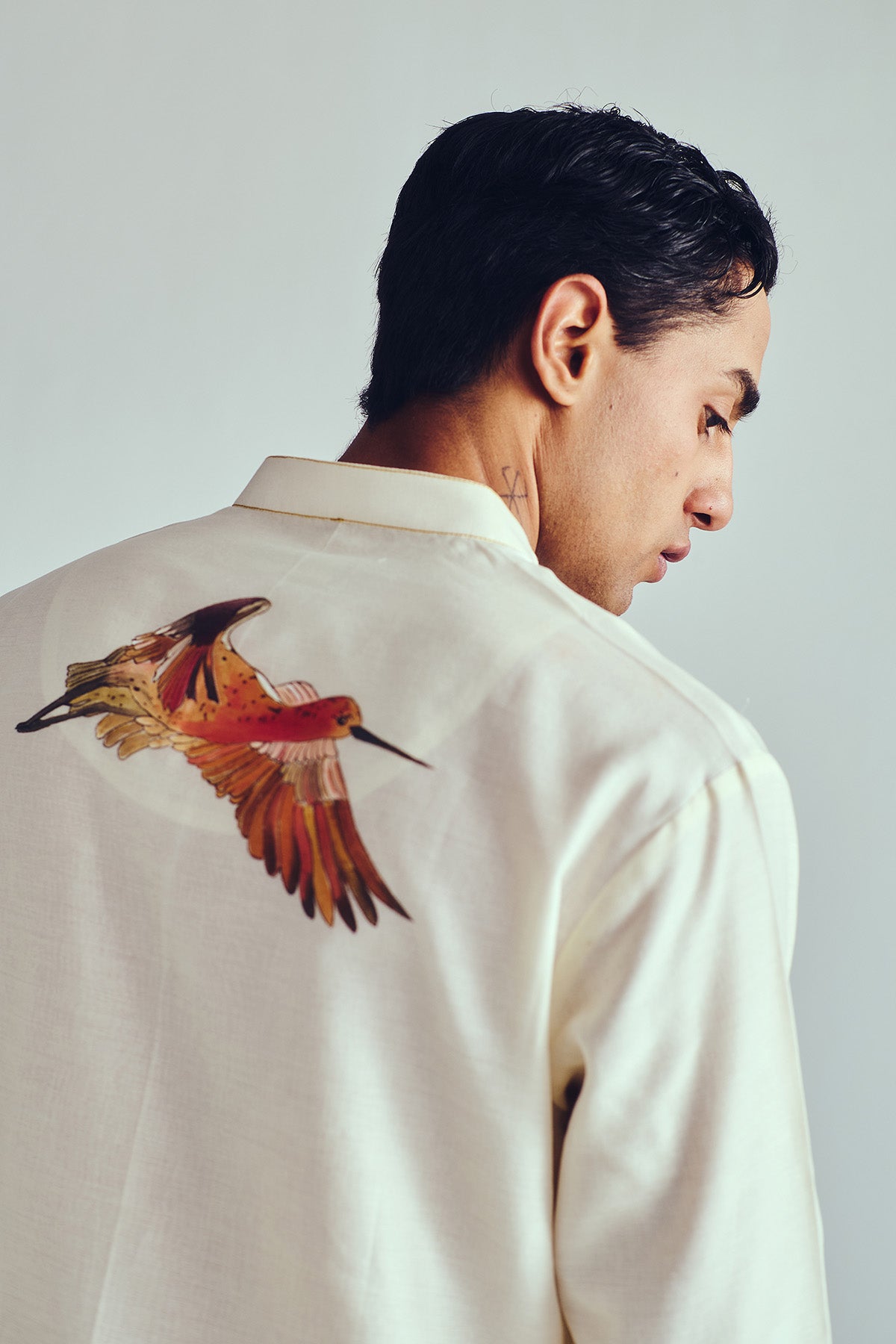 Birds Hand Painted Kurta Set