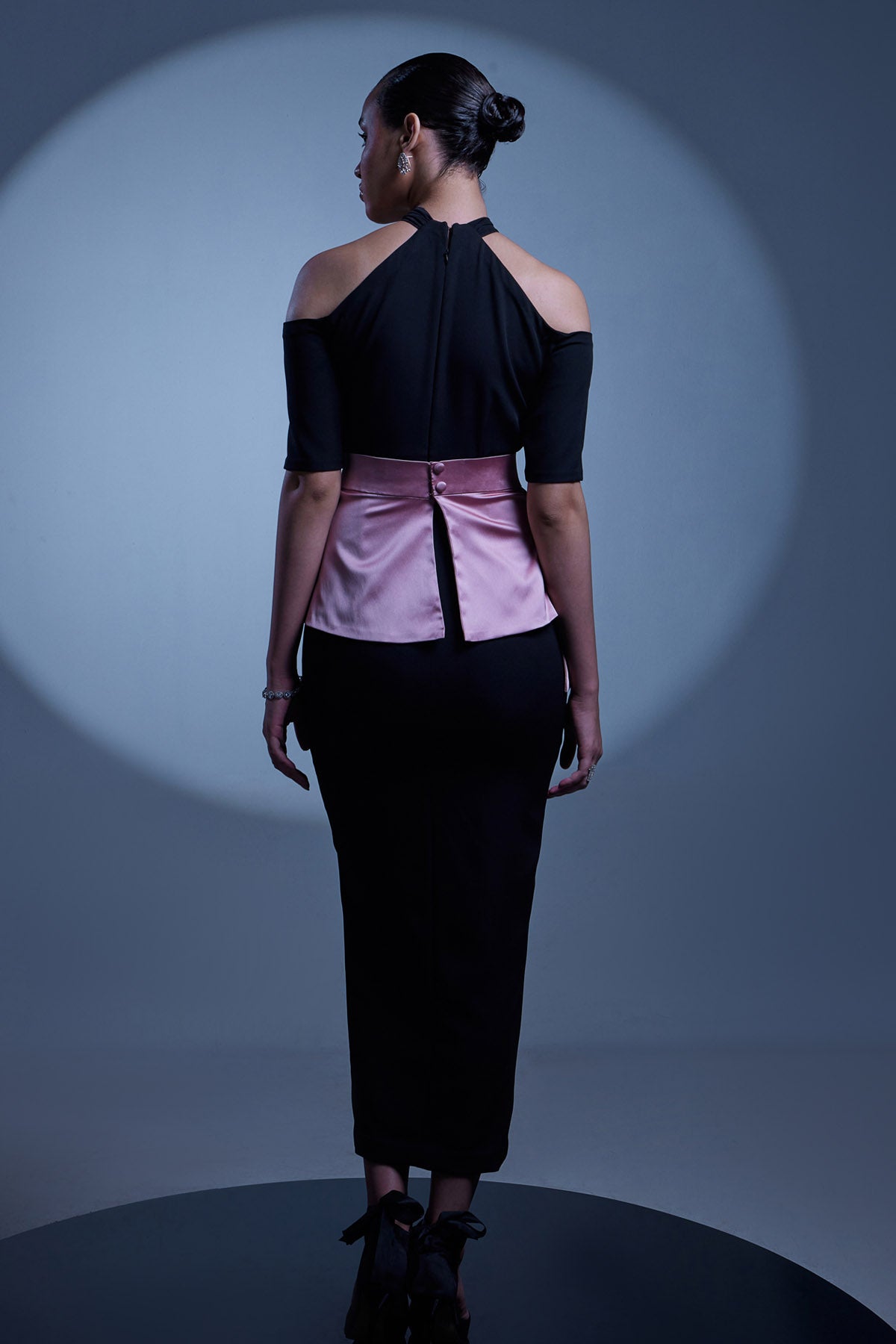 Black Cocktail High Slit Dress