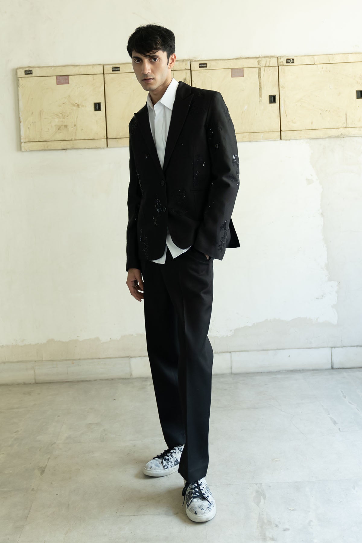 Black Fine Twill Trouser