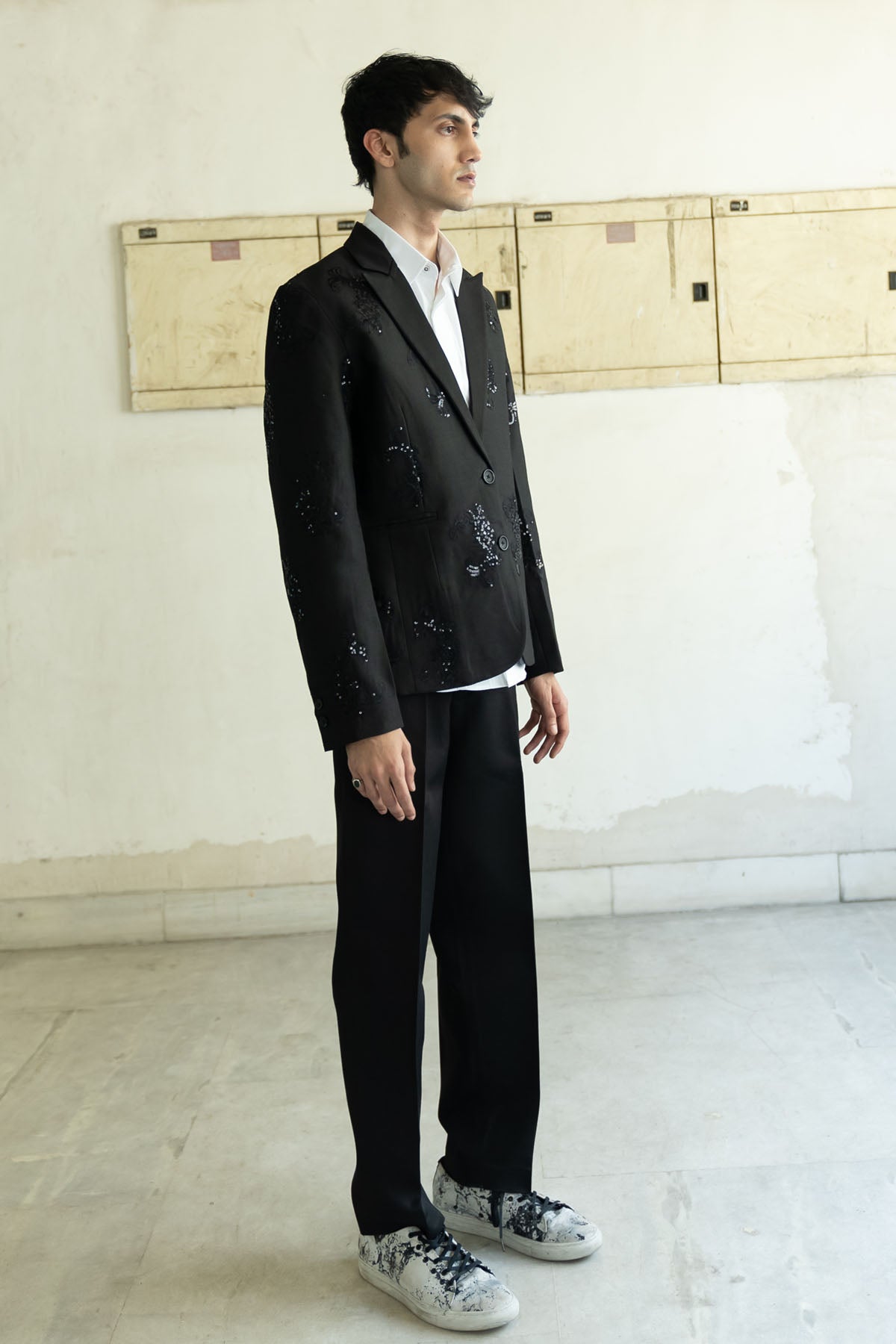 Black Fine Twill Trouser