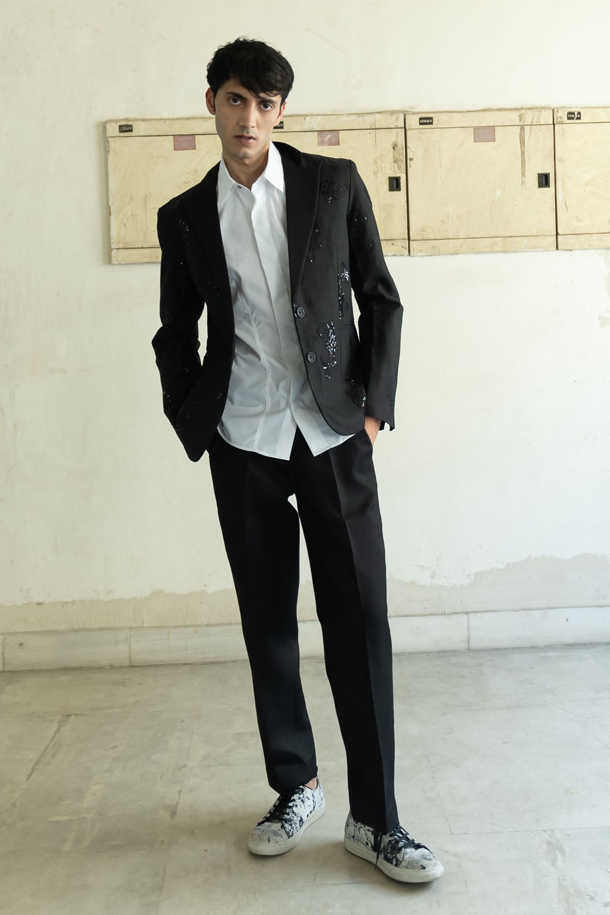 Black Fine Twill Trouser