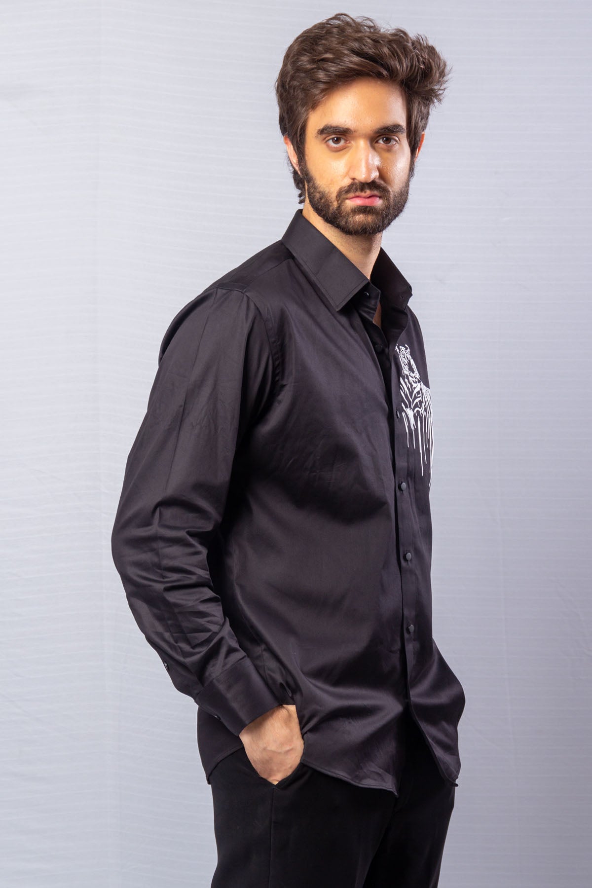 Black Hand Painted Shirt