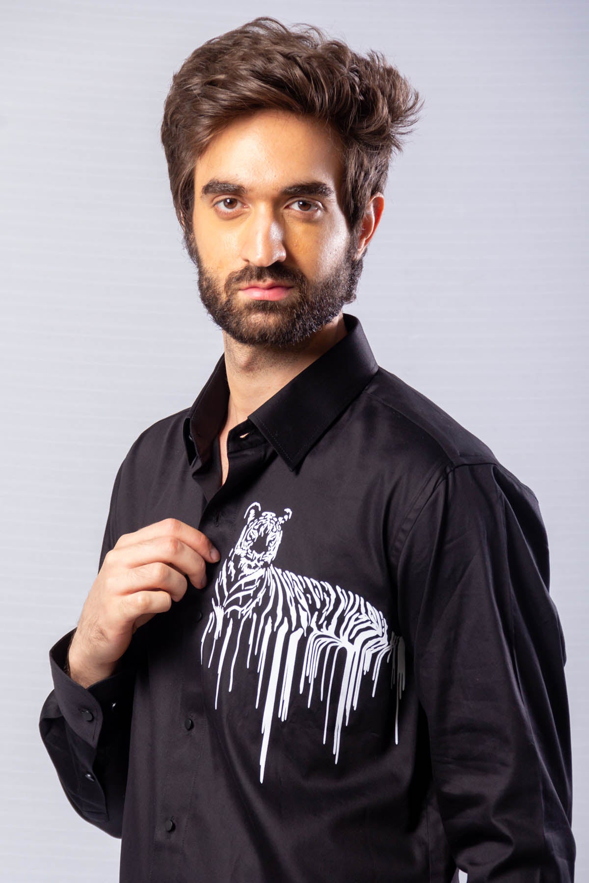 Black Hand Painted Shirt