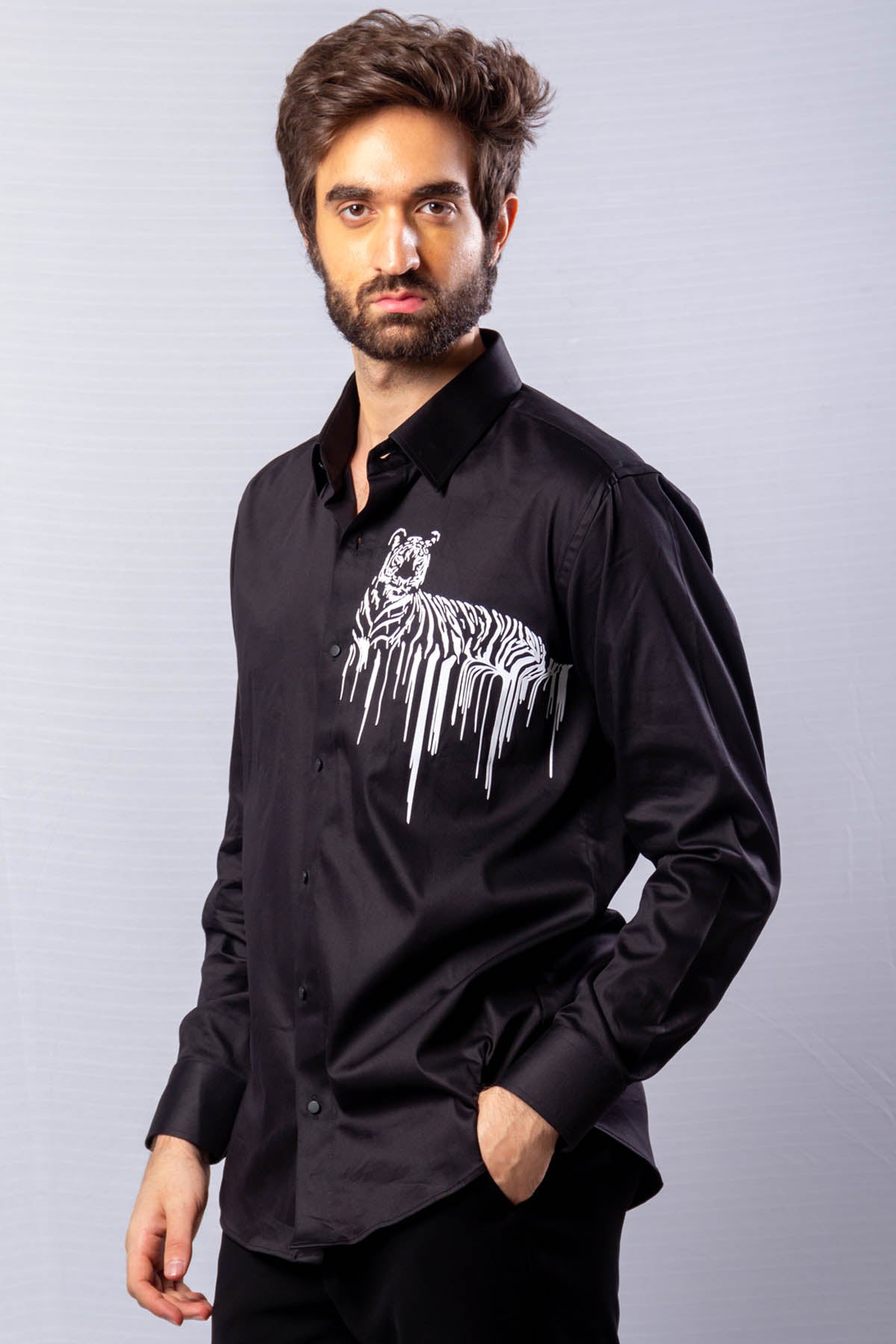 Black Hand Painted Shirt