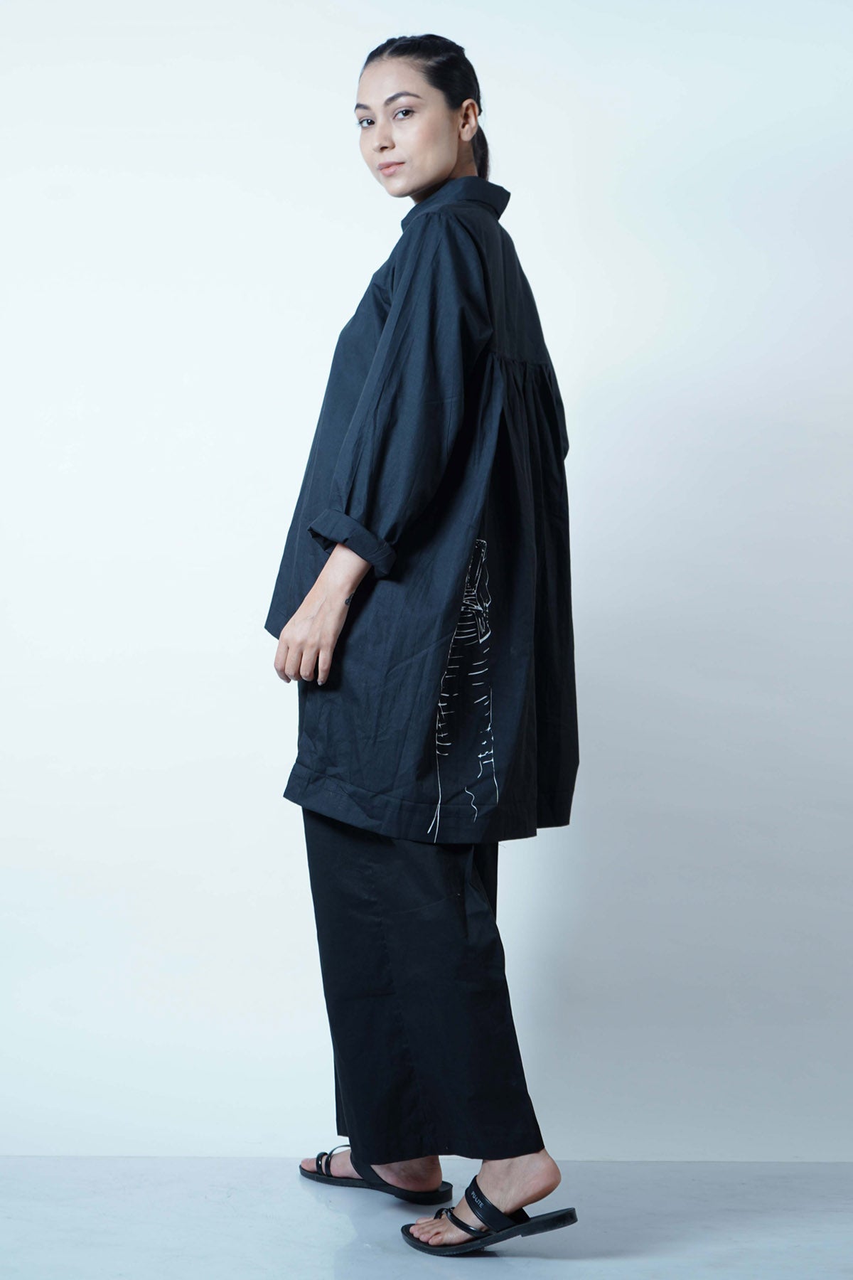 Black High Low Top & Pants