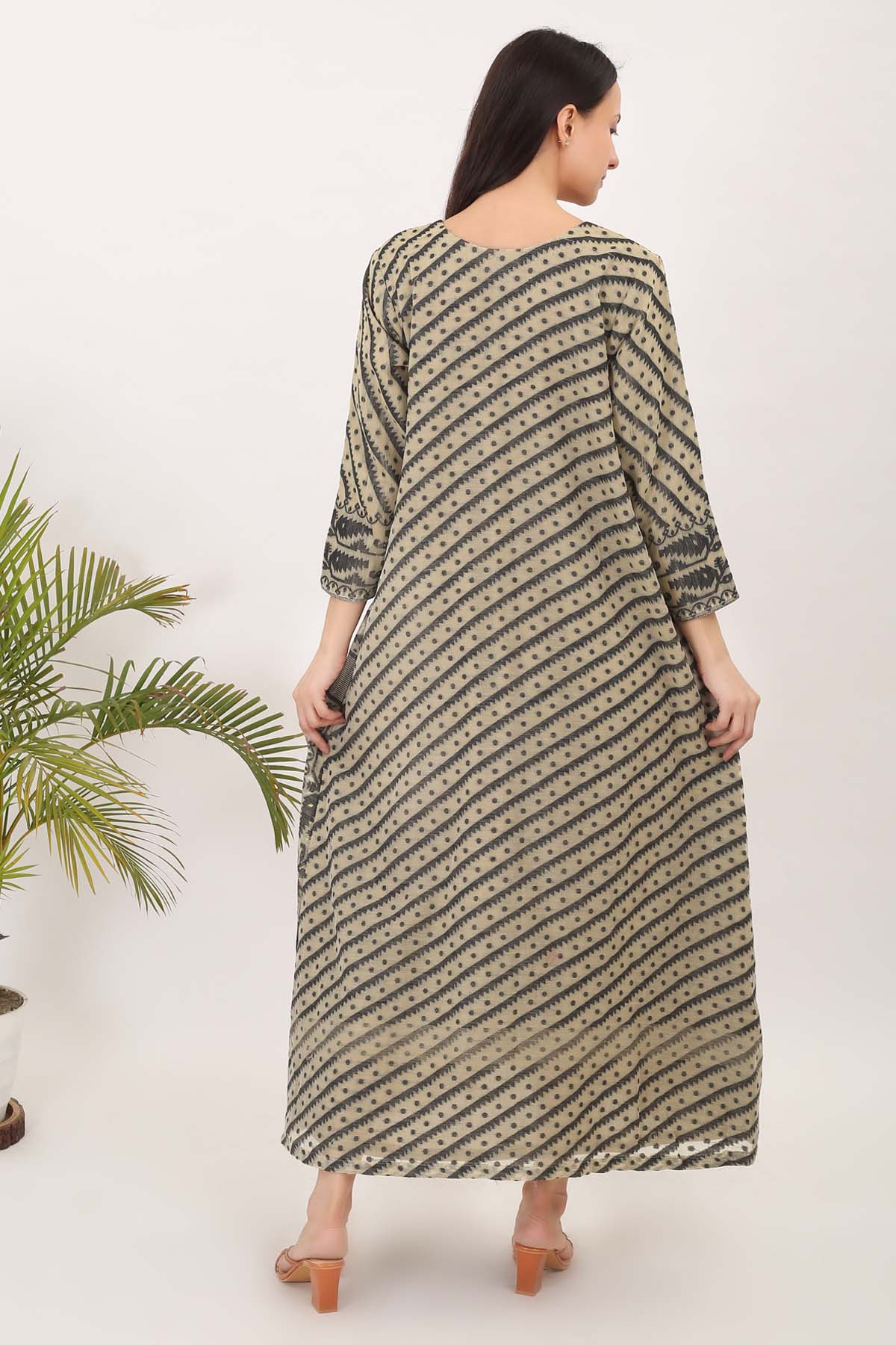 Black Jamdani Cotton Dress