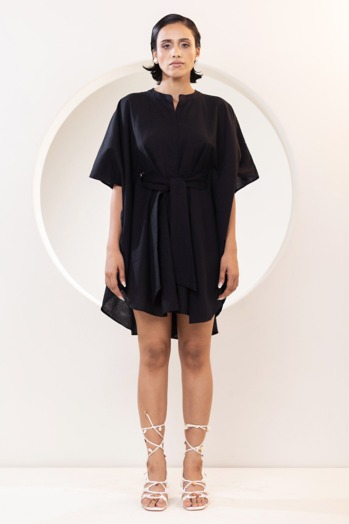 Black Kaftan Dress & Belt