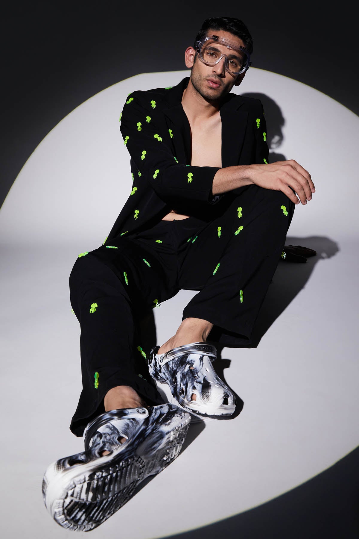 Black Neon Jellyfish Blazer