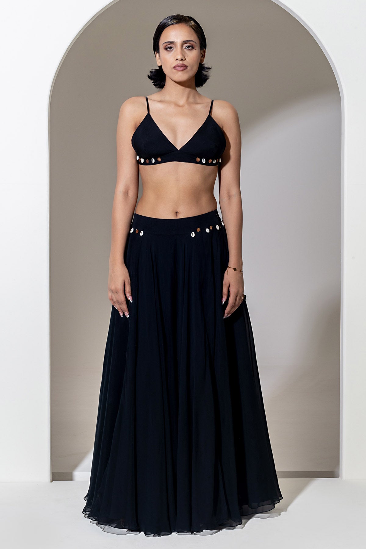 Black Organza Shell Bralette