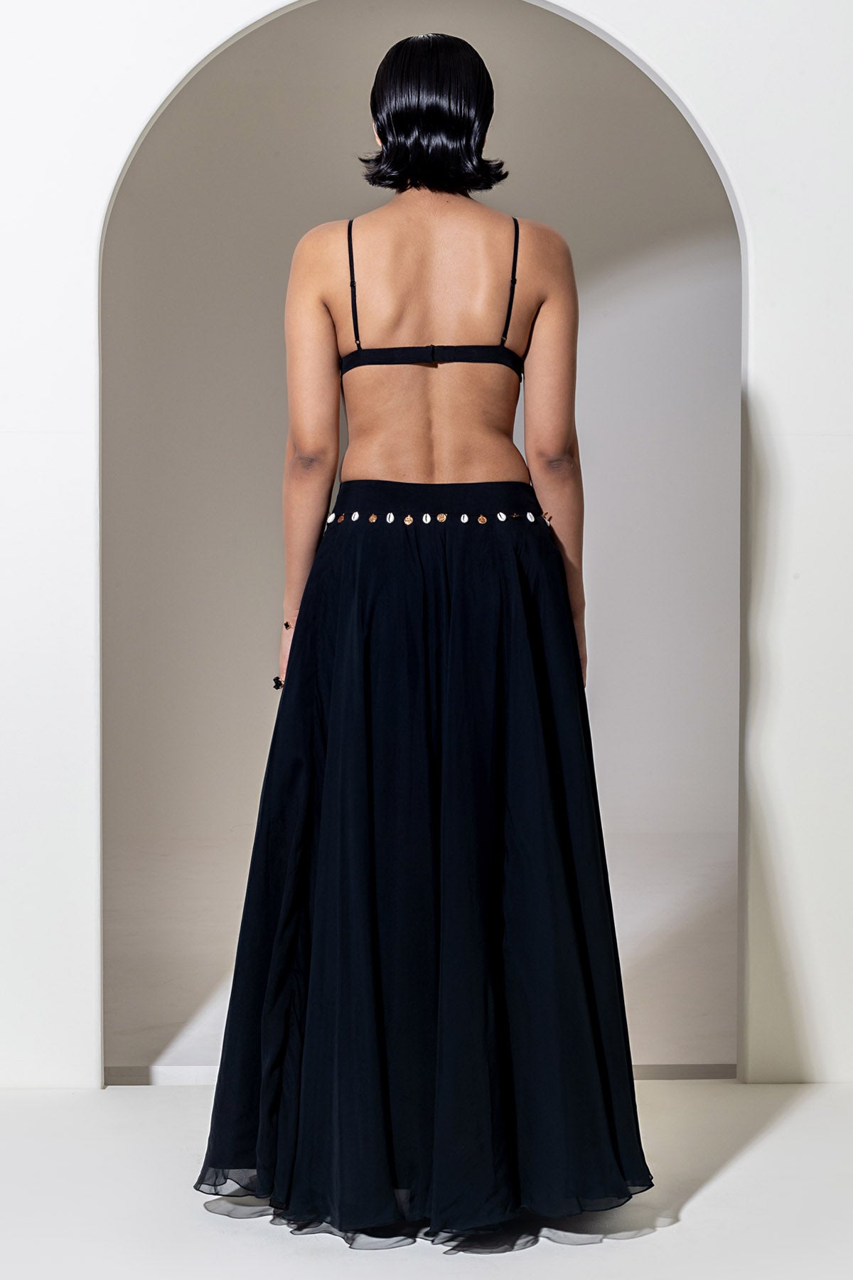 Black Organza Shell Bralette