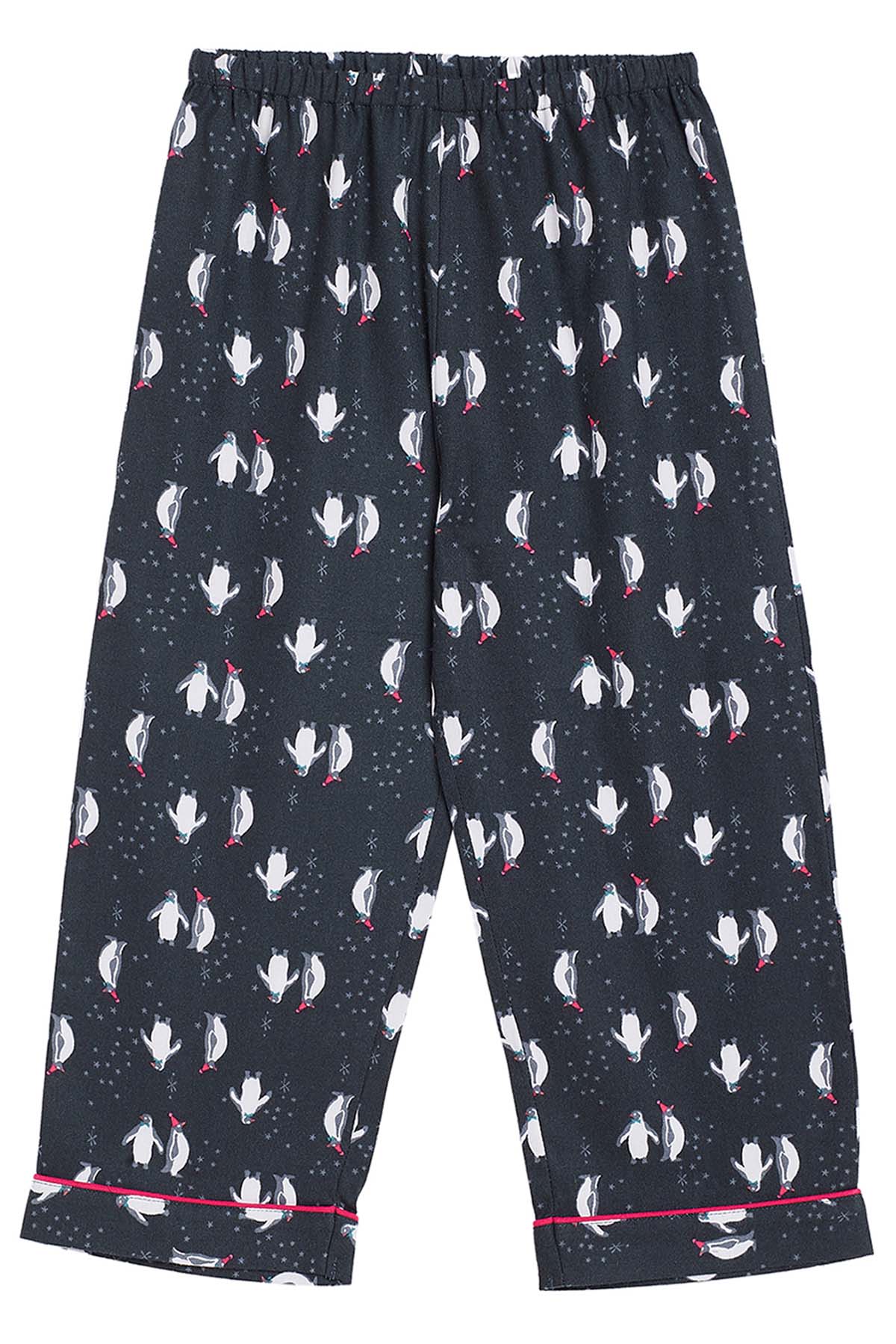 Black Penguin Print Sleepwear