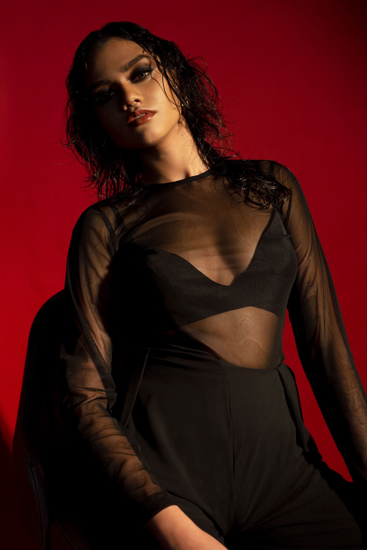 Black Plunge Padded Bralette