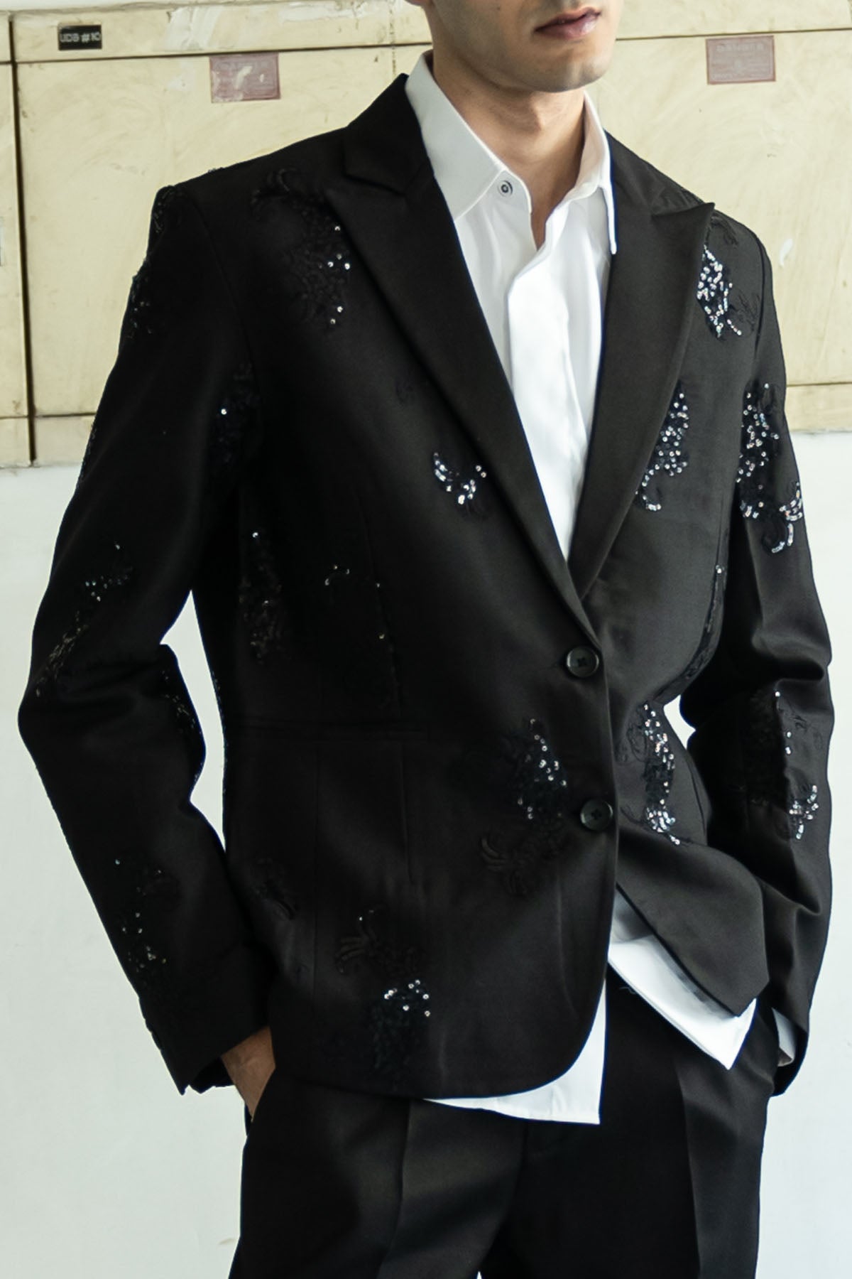 Black Sequined Blazer