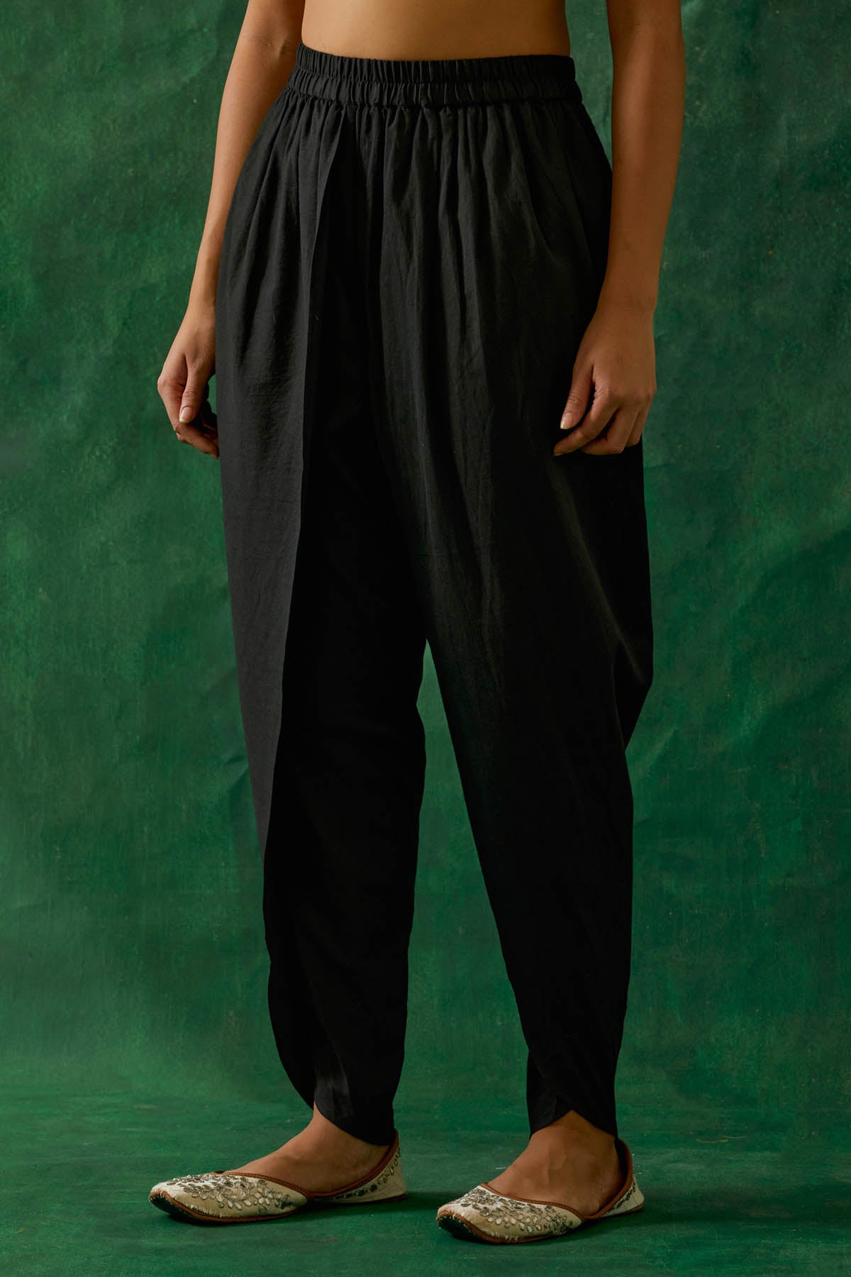 Silver Long Kurta & Black Dhoti