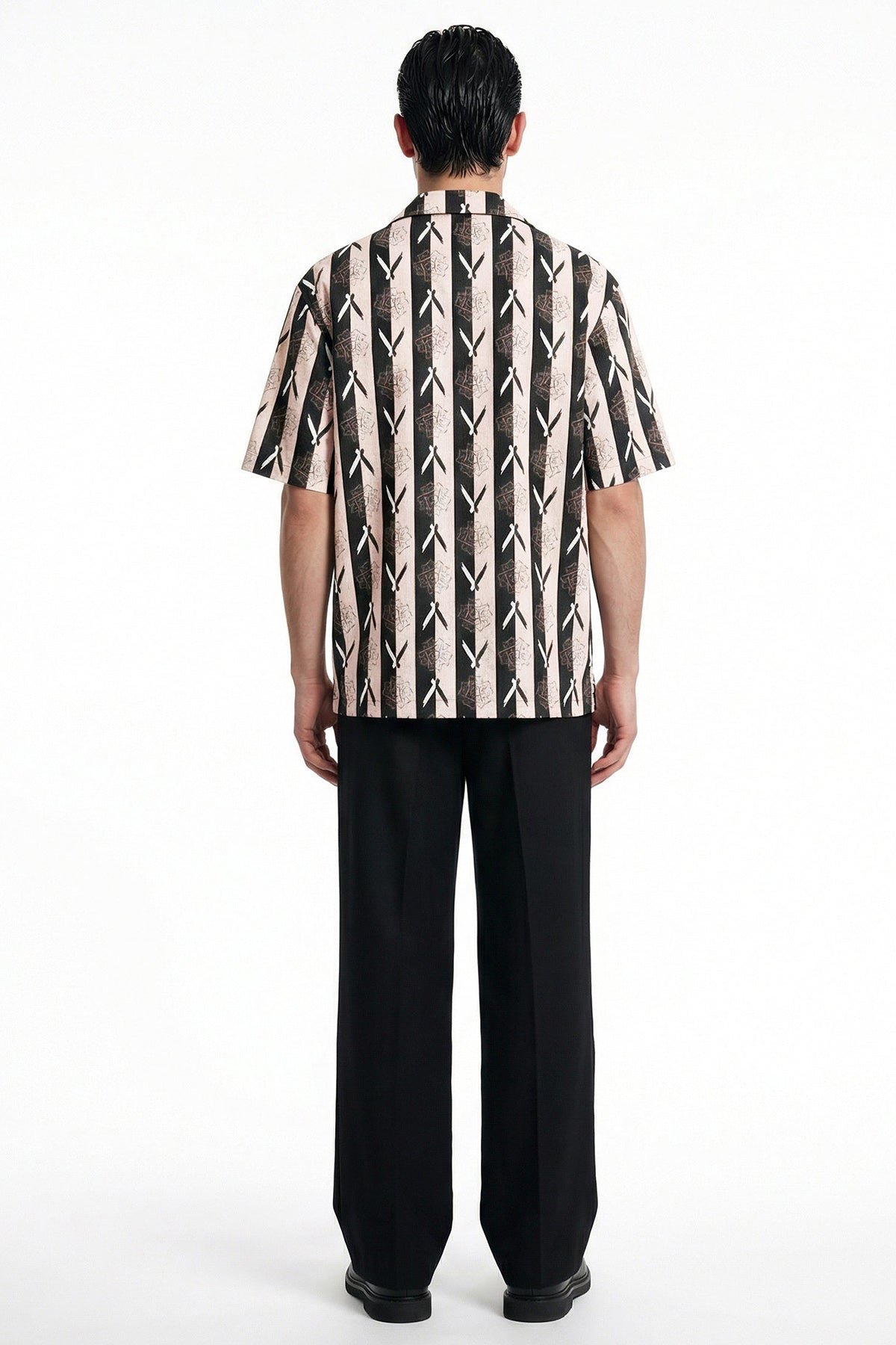 Black And Pink Viscose Shirt