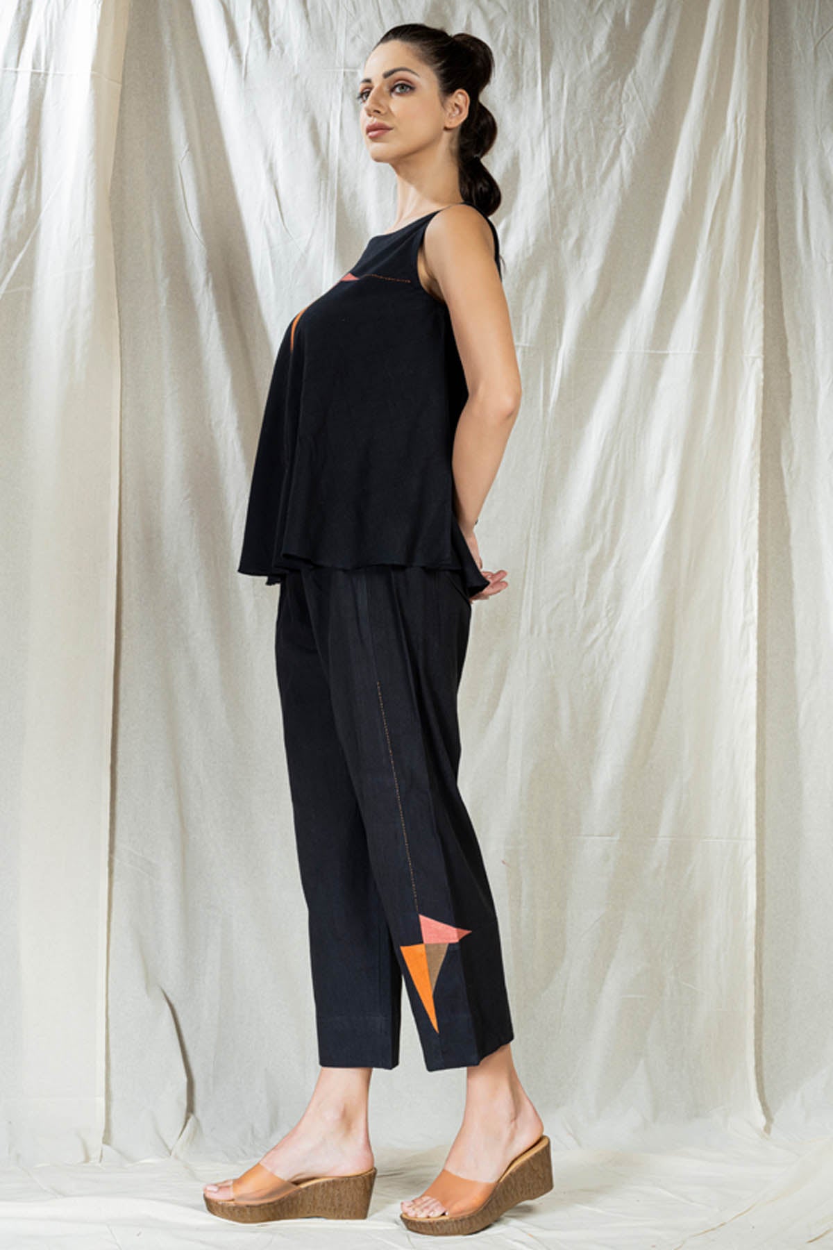 Black Applique Work Co-ord Set