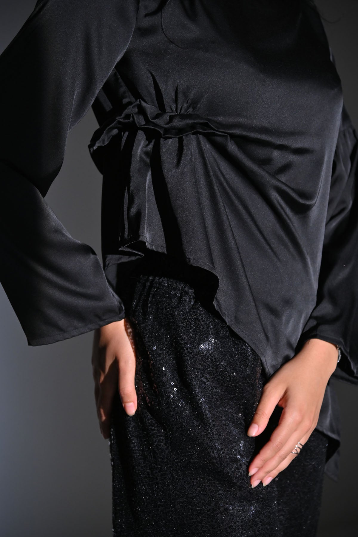 Black Asymmetric Co-ord Set